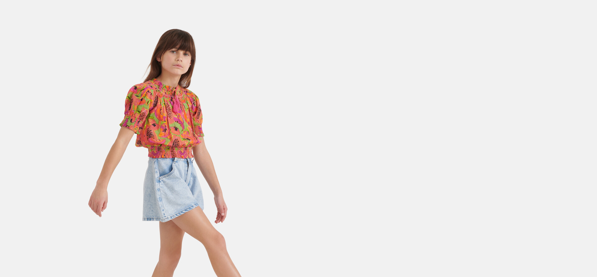 Fruit Smock Top Groen SHOEBY GIRLS