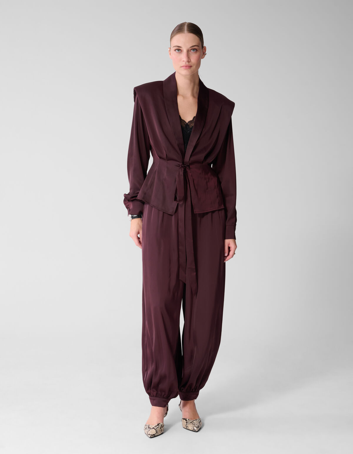 Getailleerde Blouse Donkerrood By Mieke SHOEBY WOMEN