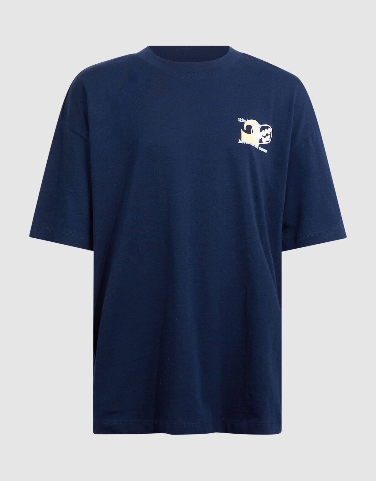 Oversized Waves Artwork T-shirt Donkerblauw SHOEBY BOYS
