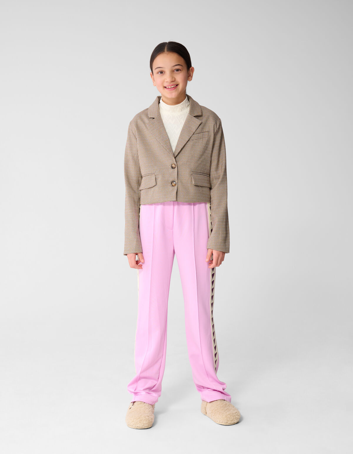 Sporty Heart Wide Leg Broek Roze SHOEBY GIRLS