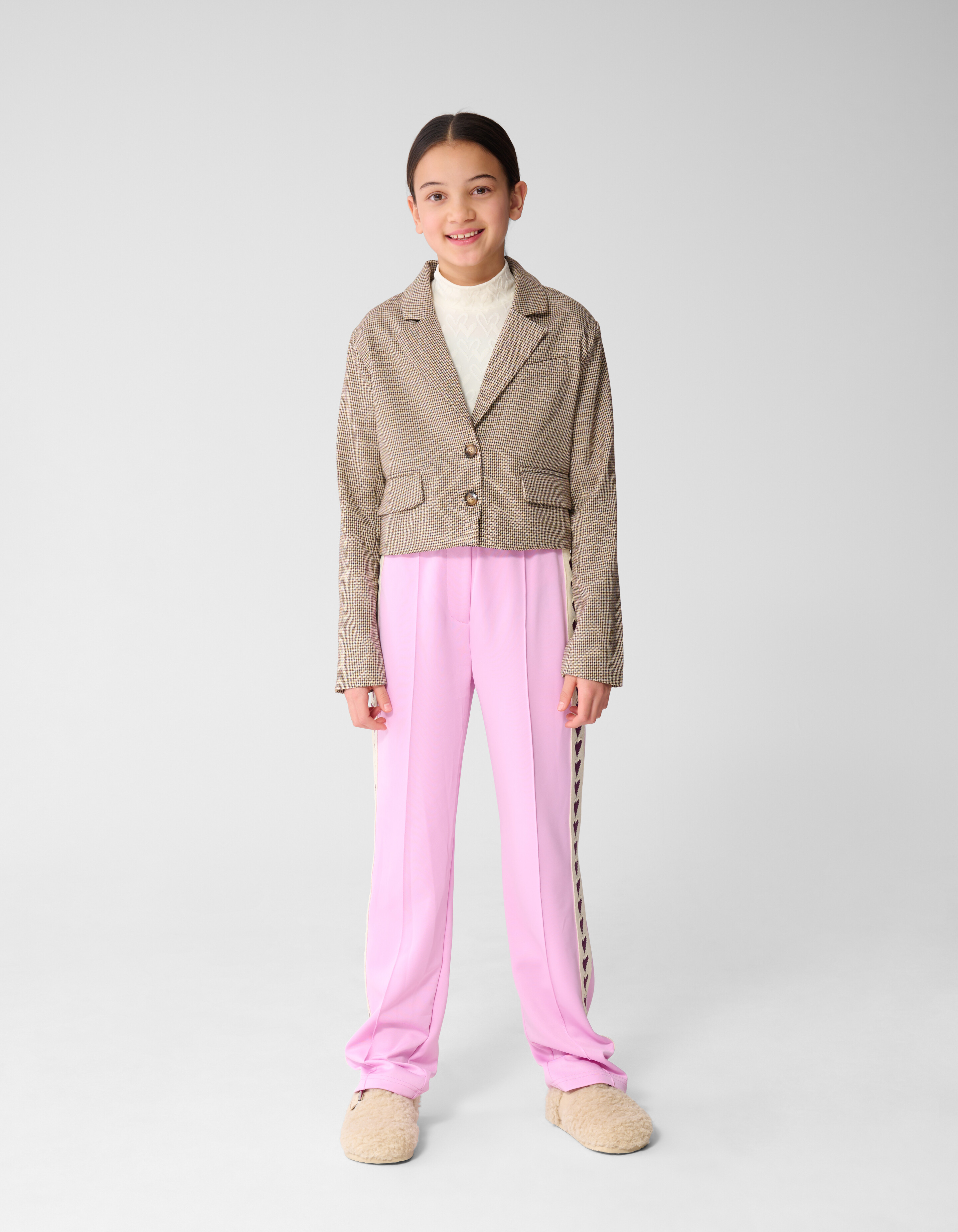Sporty Heart Wide Leg Broek Roze SHOEBY GIRLS
