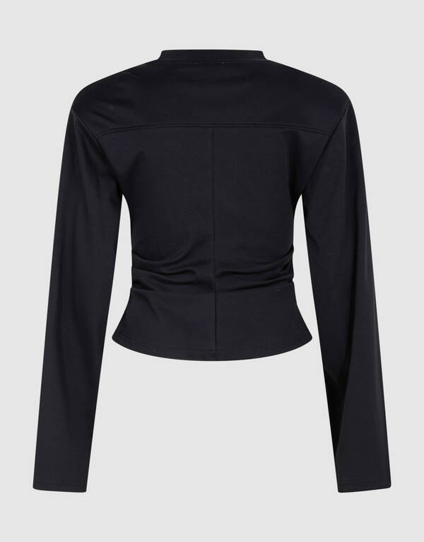 Waisted Longsleeve T-shirt Zwart SHOEBY WOMEN