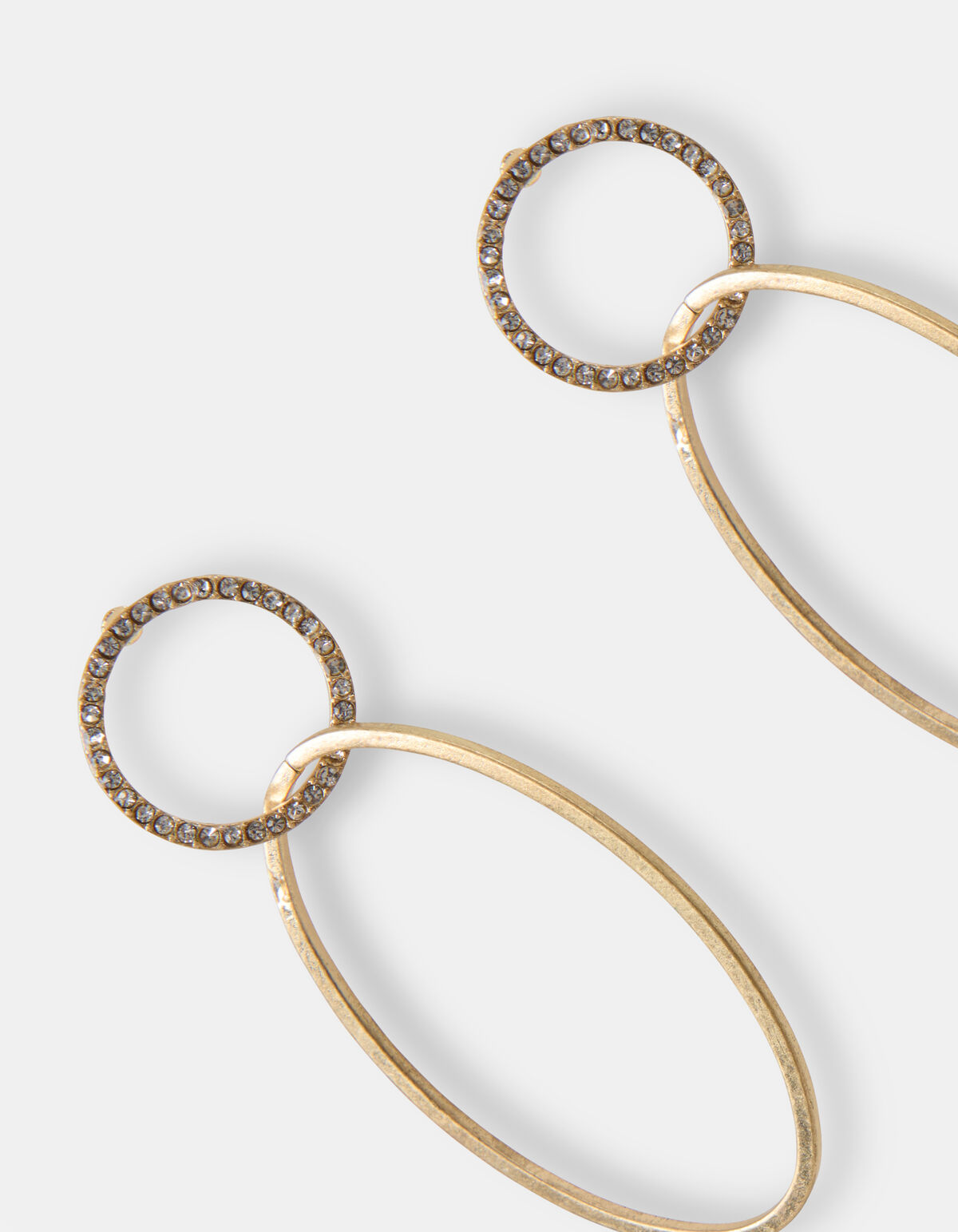 Strass Oval Oorbellen Goud SHOEBY ACCESSOIRES