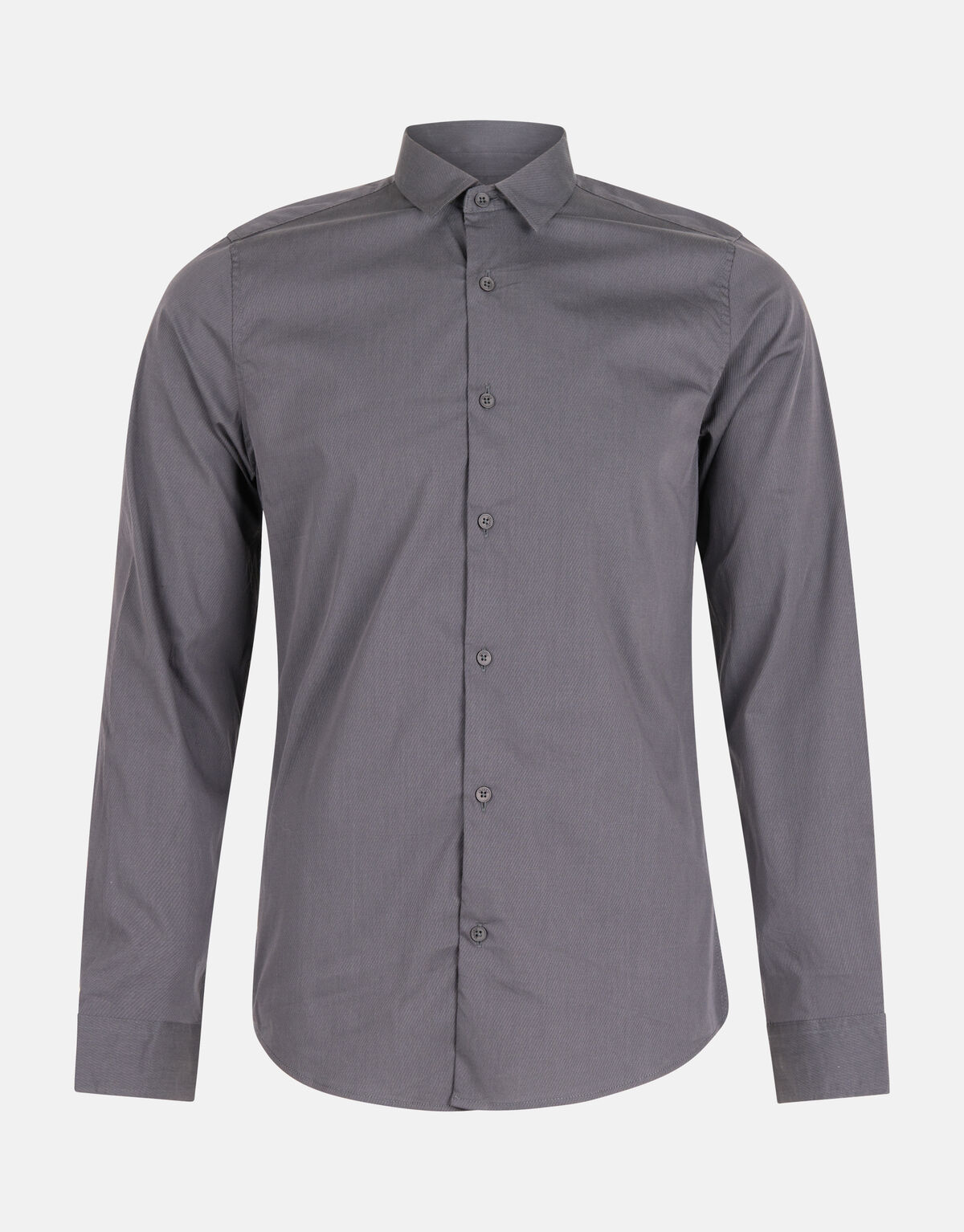 Diagonaal Overhemd Donkergrijs SHOEBY MEN