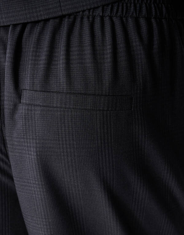 Ruiten Wide Leg Fit Broek Donkergrijs SHOEBY WOMEN