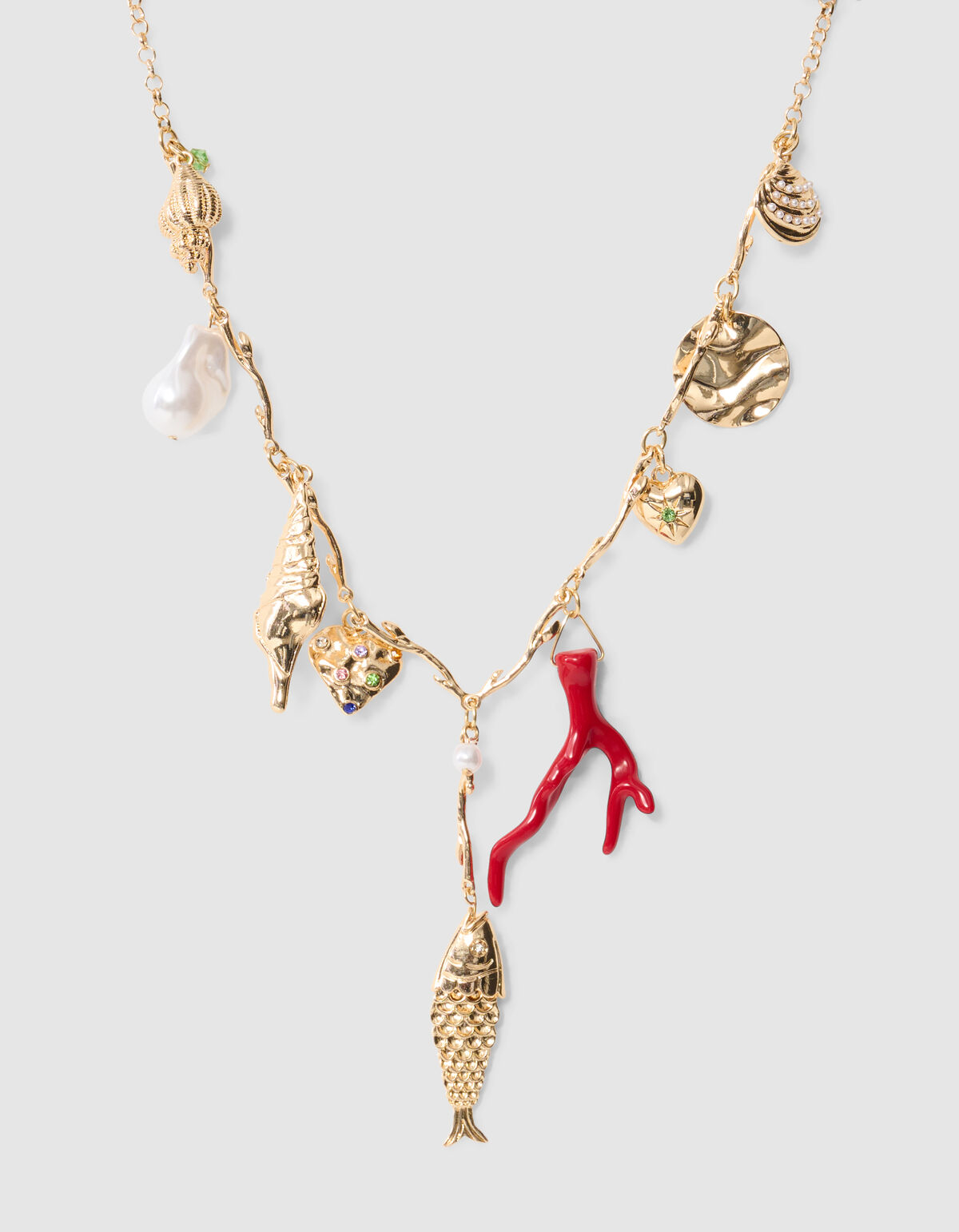 Fish Charm Ketting Goud SHOEBY ACCESSOIRES