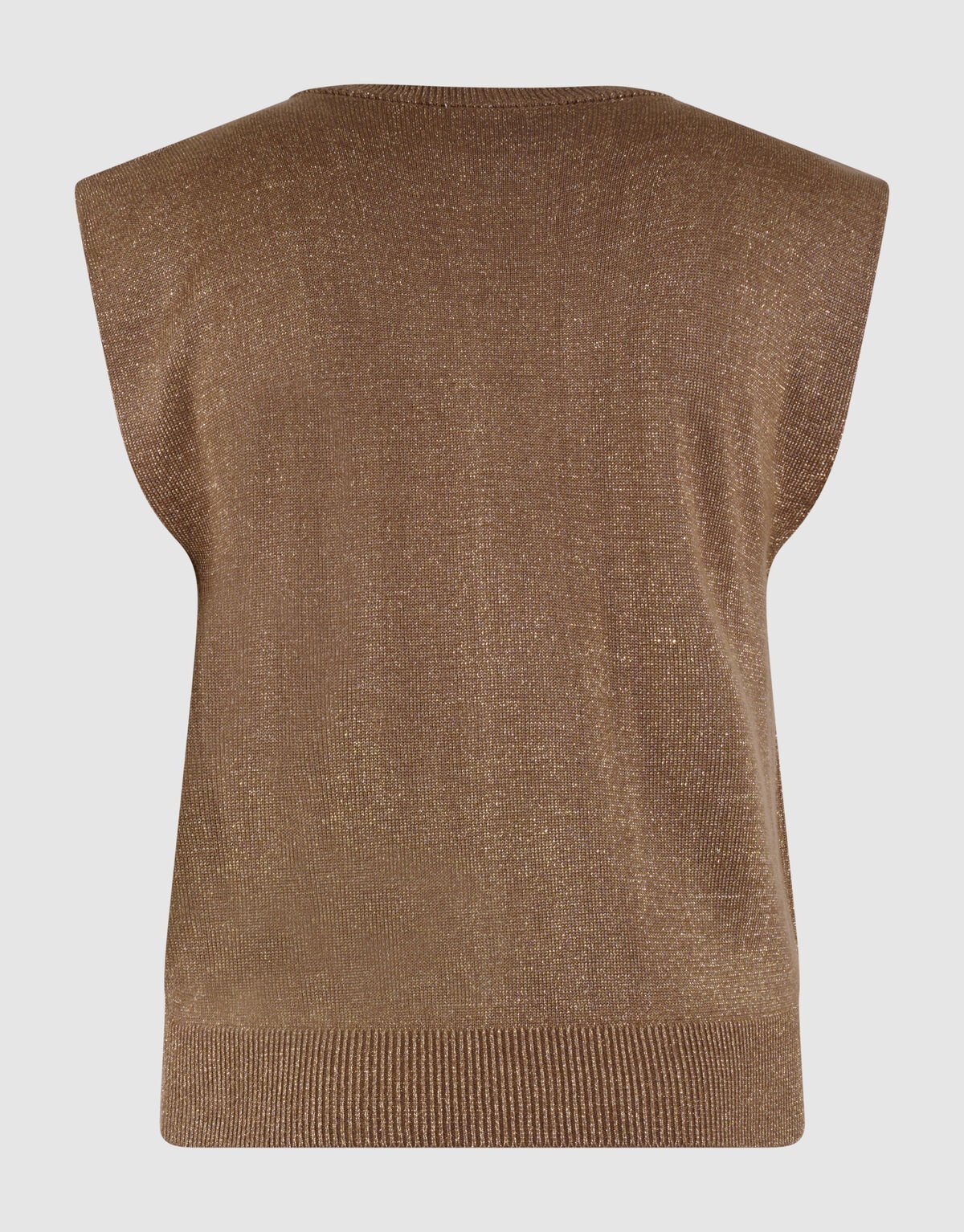 Glitter V-Neck Top Bruin SHOEBY WOMEN