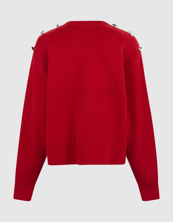 Fancy Button Trui Rood SHOEBY GIRLS