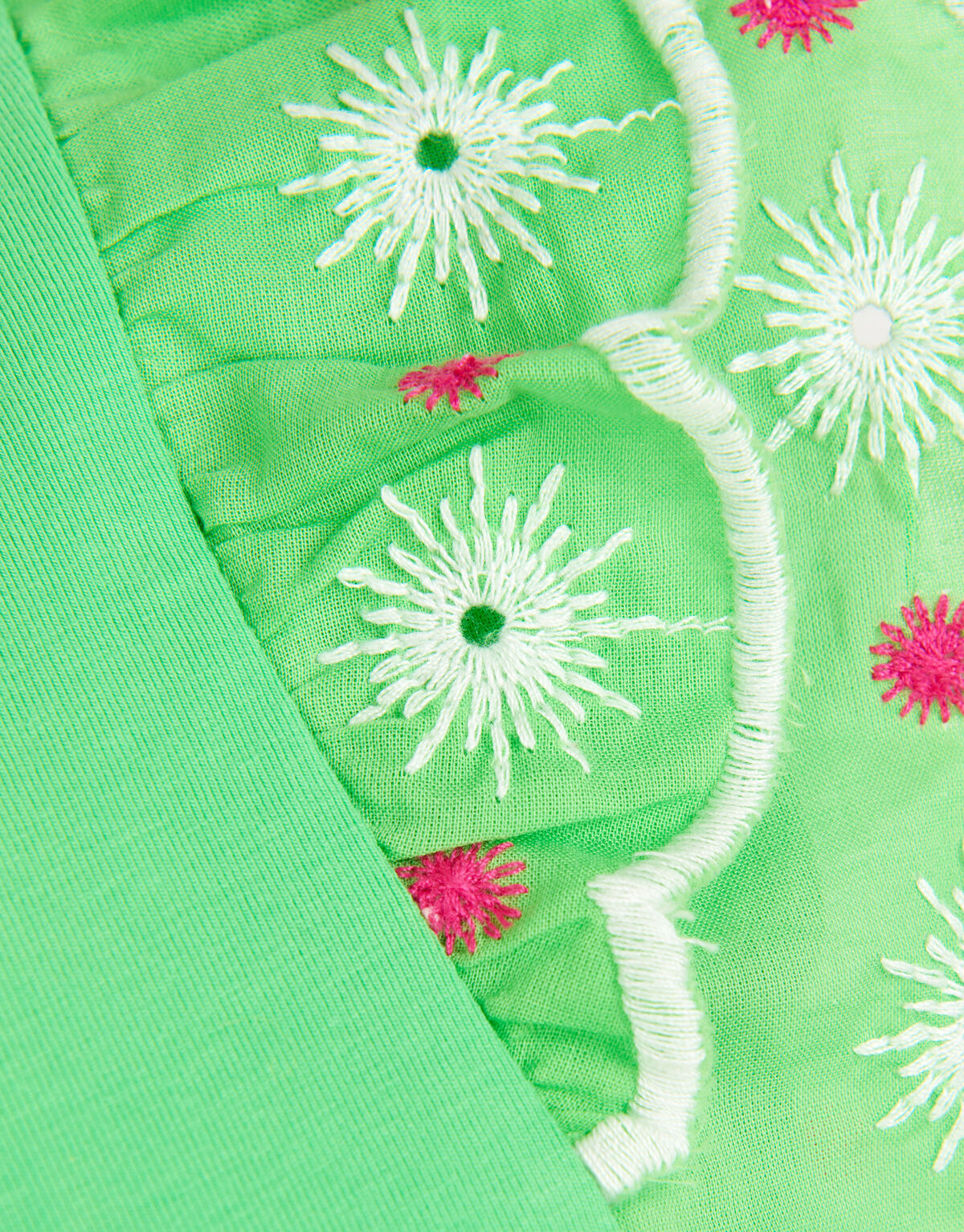 Embroidery Top Groen SHOEBY GIRLS