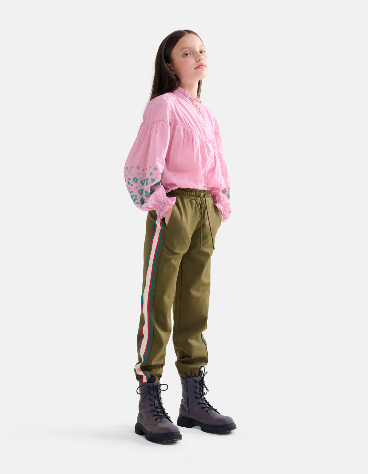 Colorblock Jogger Donkergroen SHOEBY GIRLS