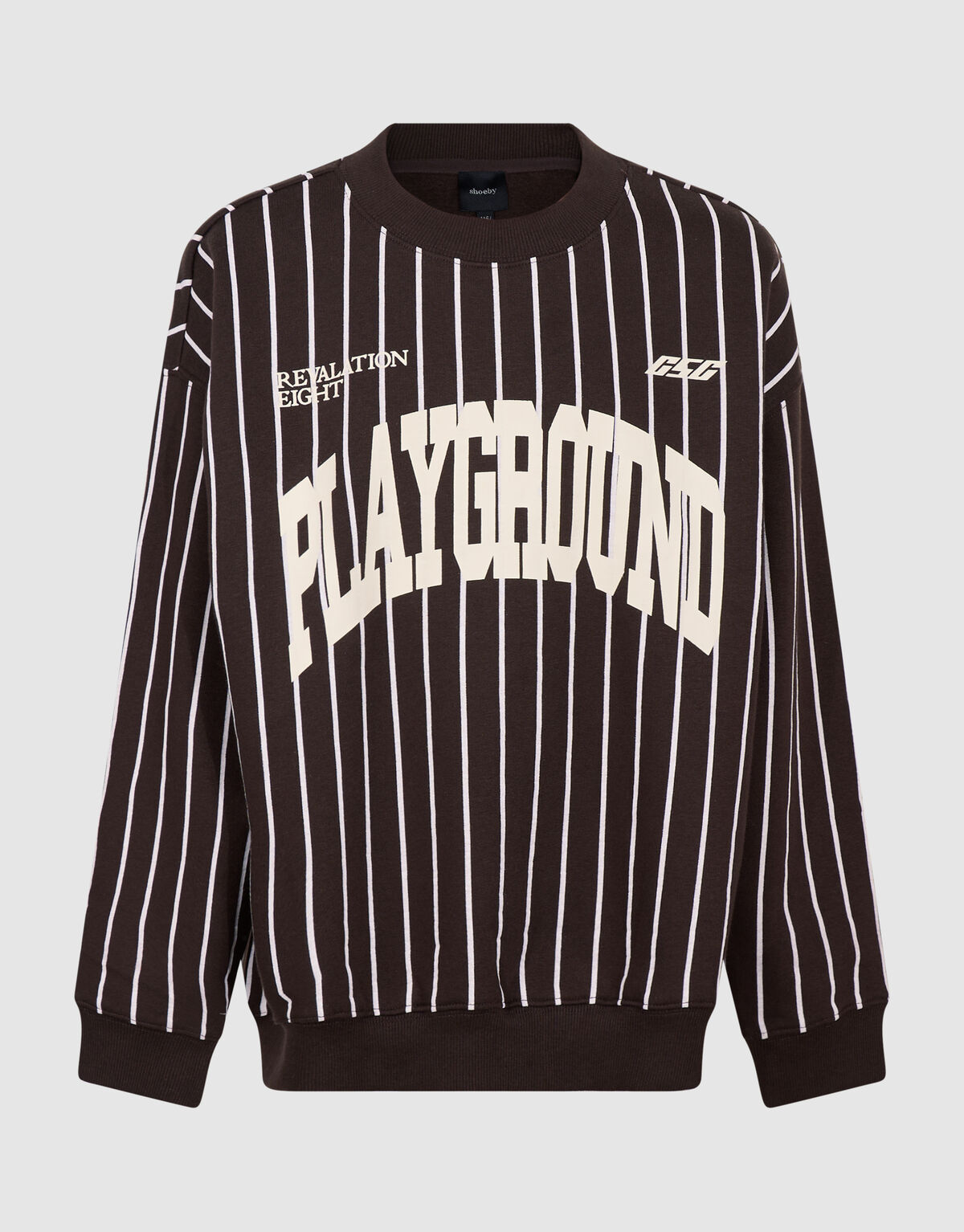 Gestreepte Baseball Sweater Bruin SHOEBY BOYS