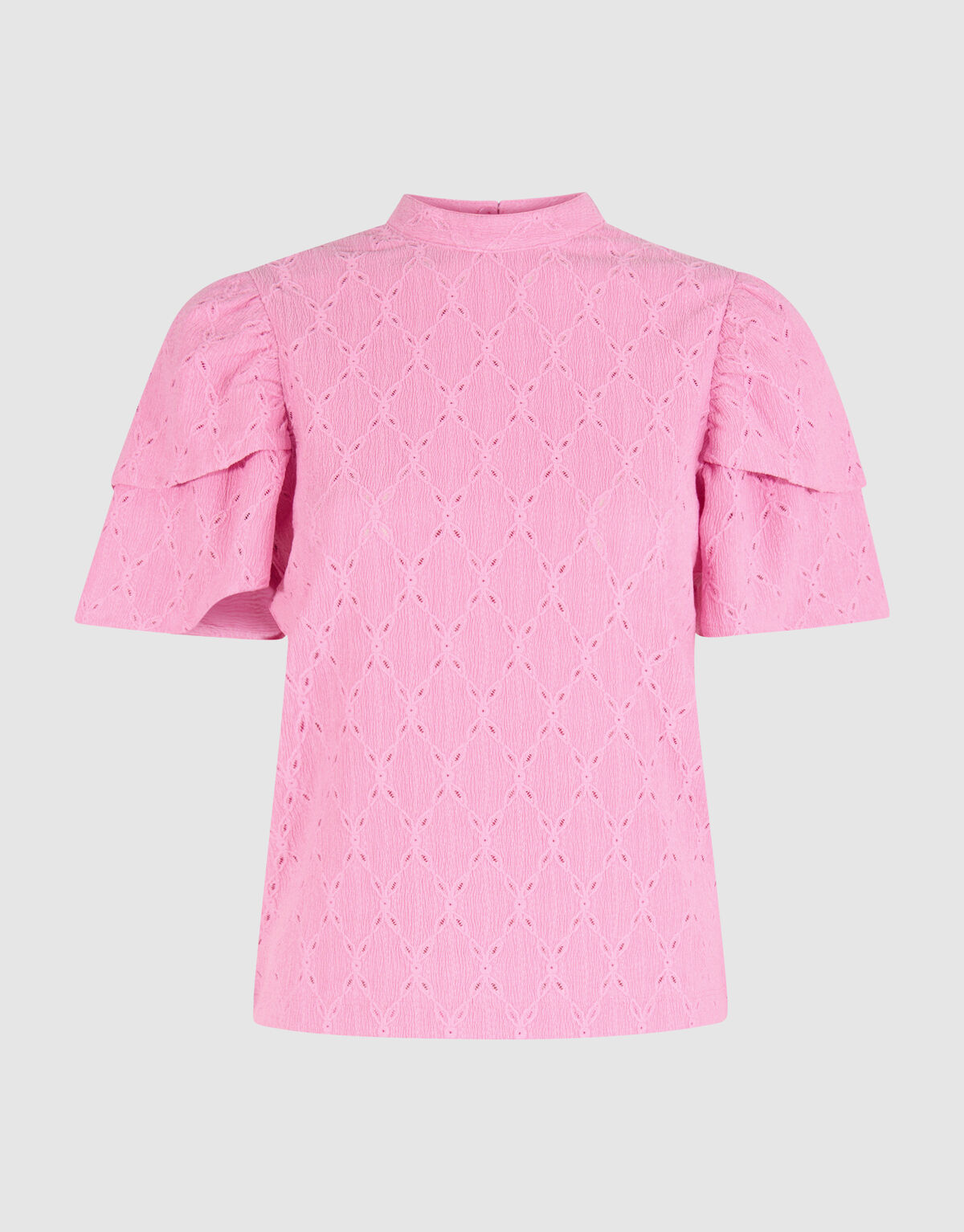 Ajour Ruffle Top Roze SHOEBY WOMEN