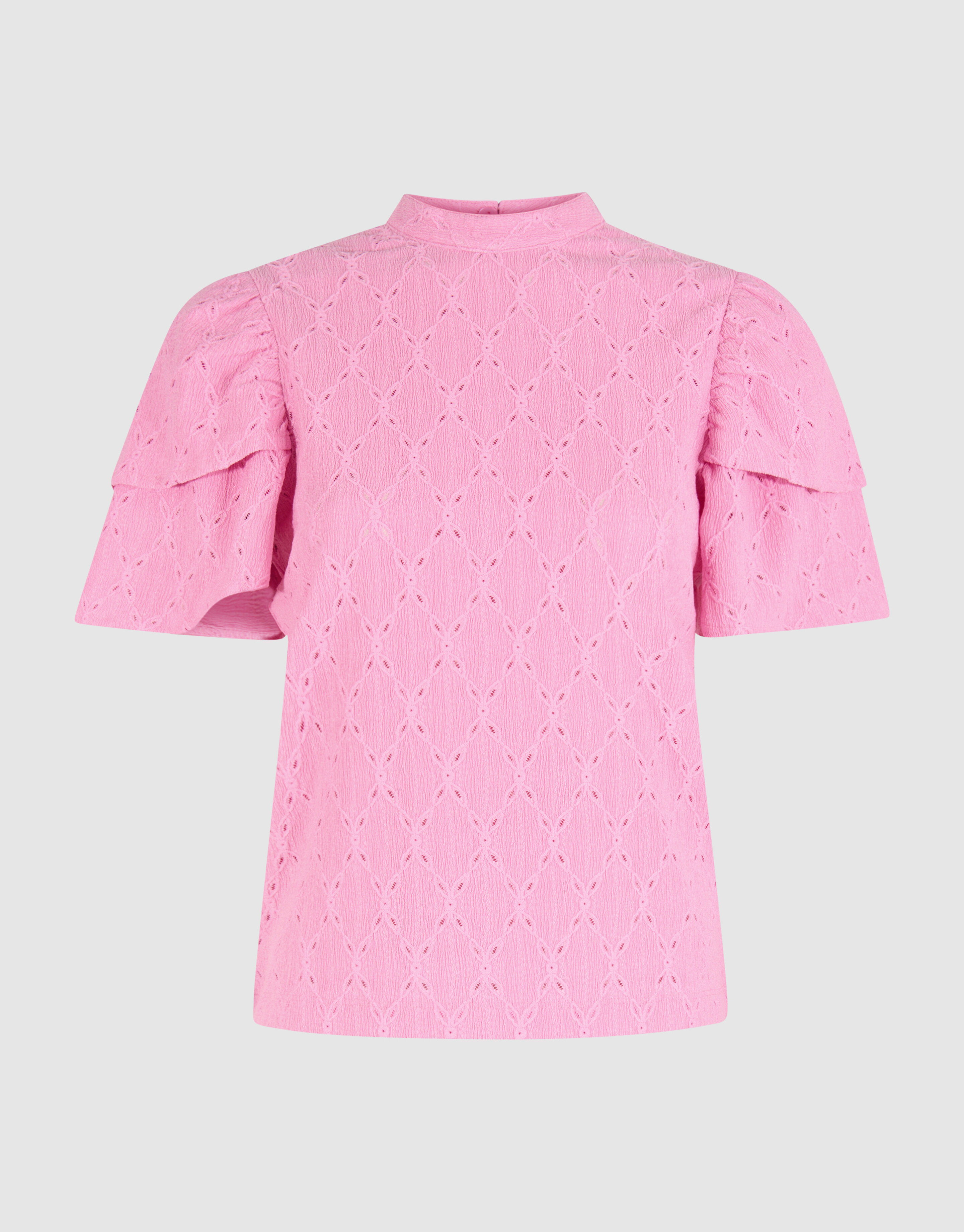 Ajour Ruffle Top Roze SHOEBY WOMEN