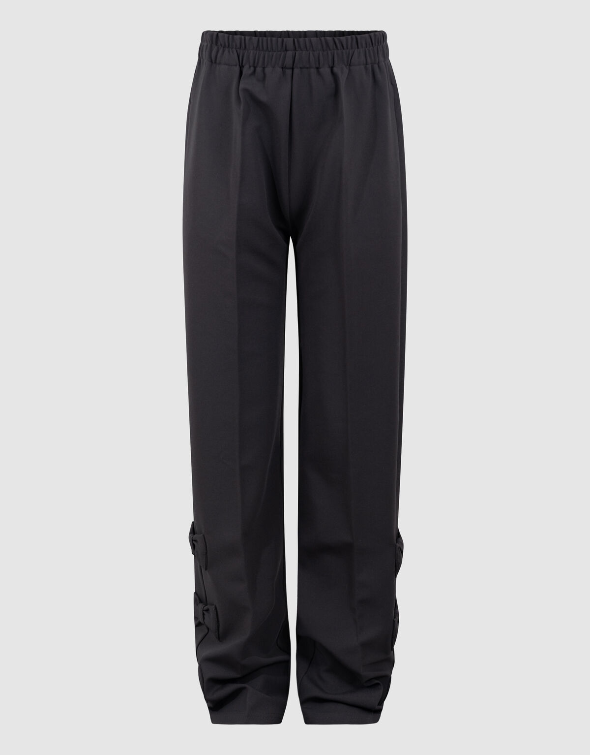 Sporty Strik Wide Leg Broek Donkergrijs SHOEBY GIRLS