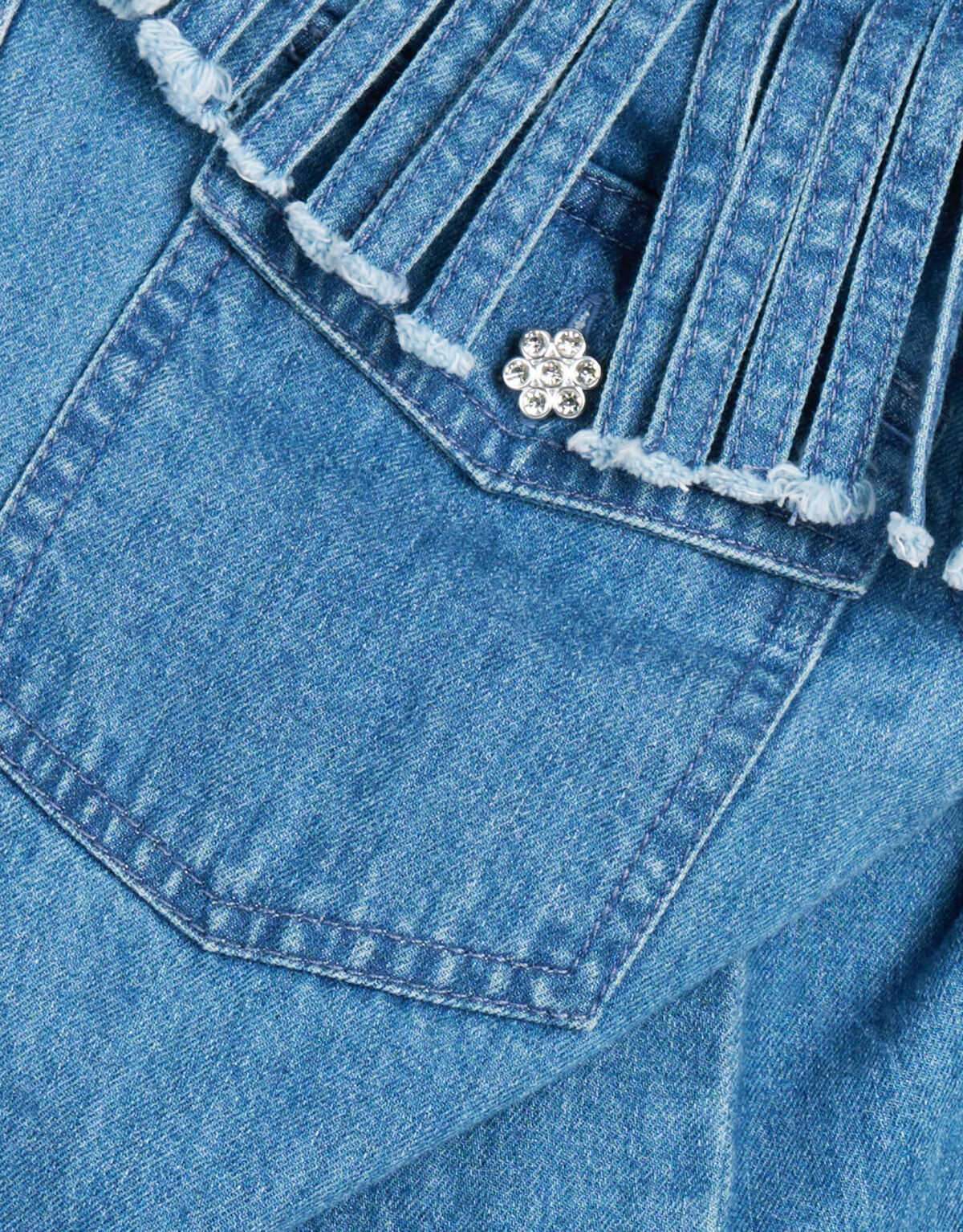 Denim Blouse Blauw SHOEBY GIRLS