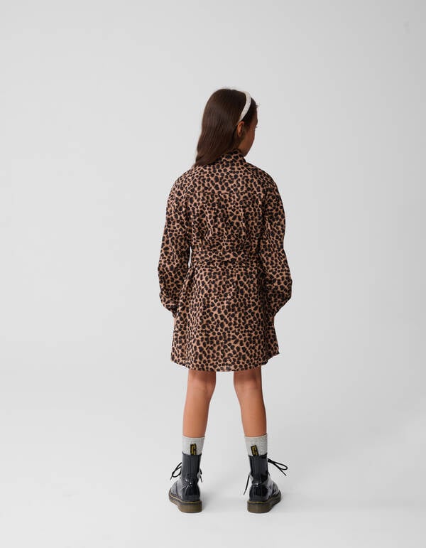 Leopard Mini Jurk Bruin SHOEBY GIRLS