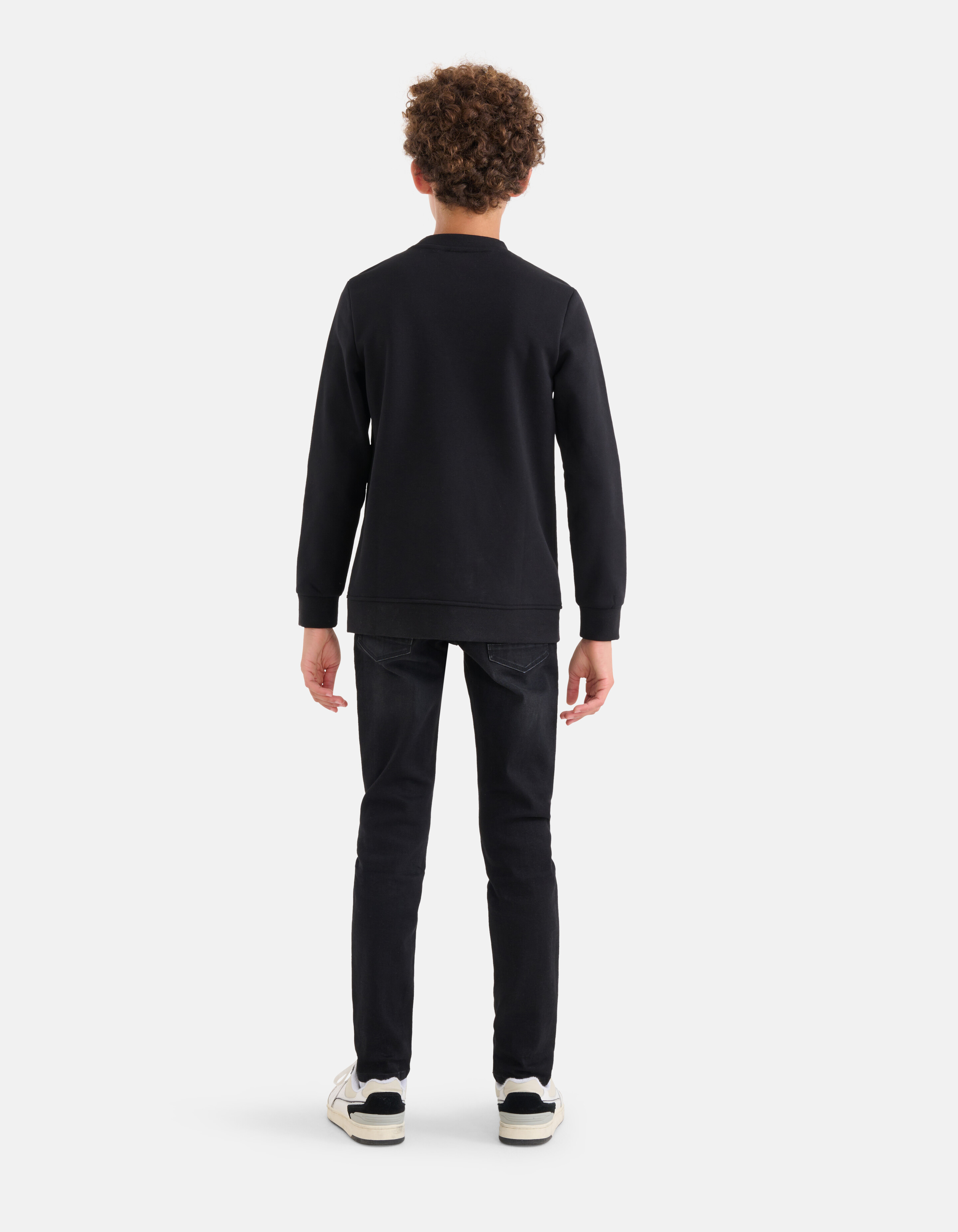 Grafische Retro Sweater Zwart SHOEBY BOYS