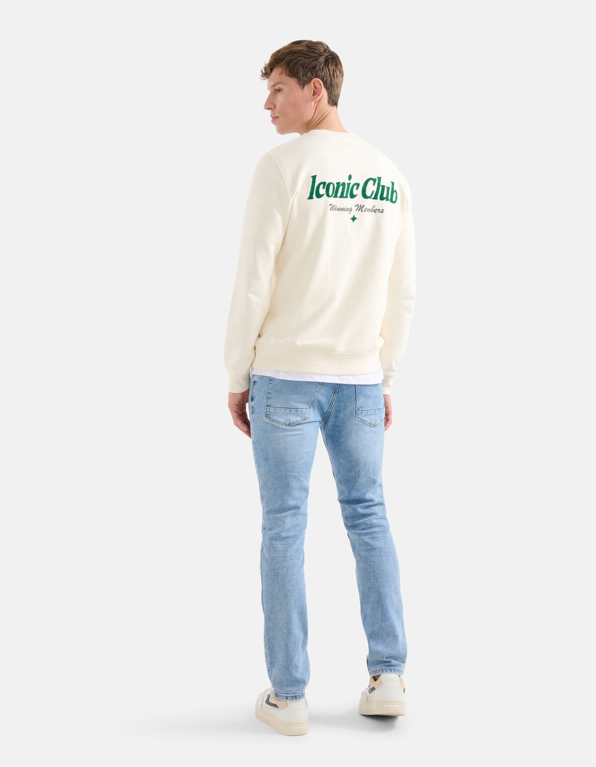 Artwork Sweater Gebroken Wit SHOEBY MEN