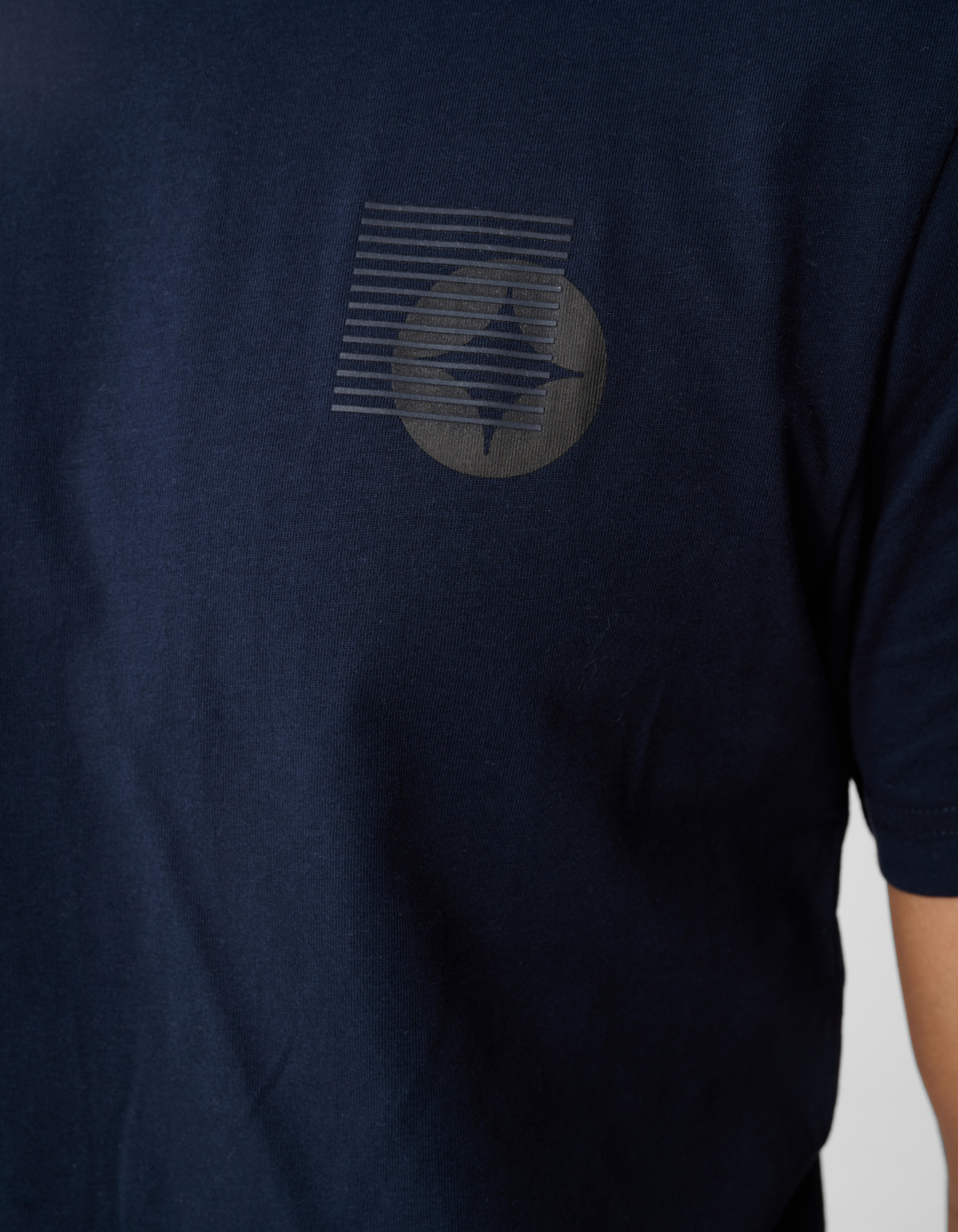 Stripe Box Artwork T-shirt Donkerblauw SHOEBY MEN