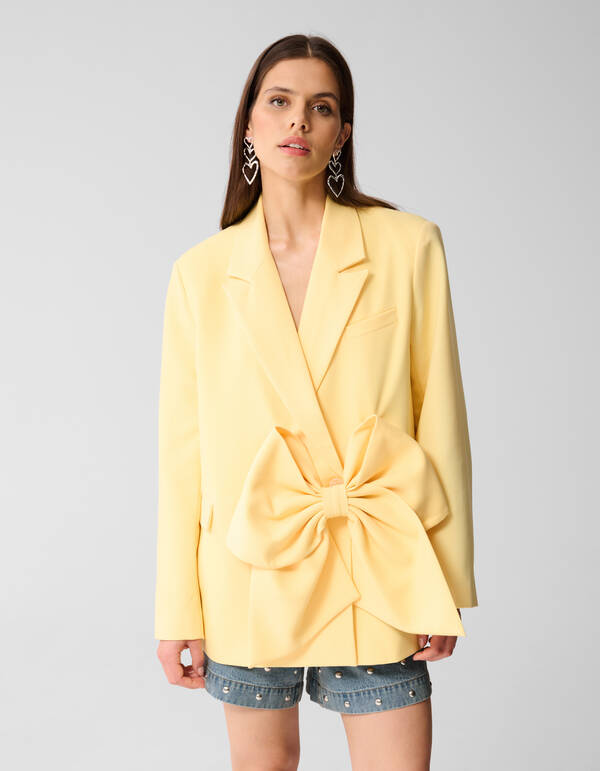 Oversized Strik Blazer Lichtgeel By Lizzy SHOEBY WOMEN