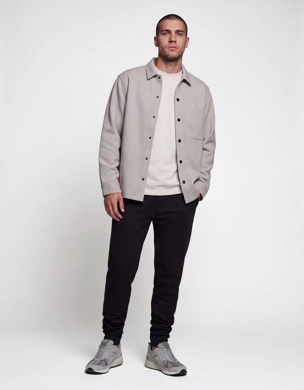 Soft Keper Overshirt Lichtgrijs SHOEBY MEN