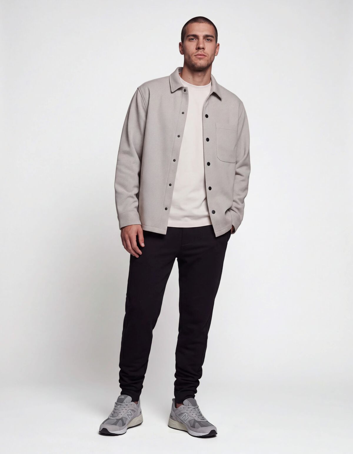 Soft Keper Overshirt Lichtgrijs SHOEBY MEN