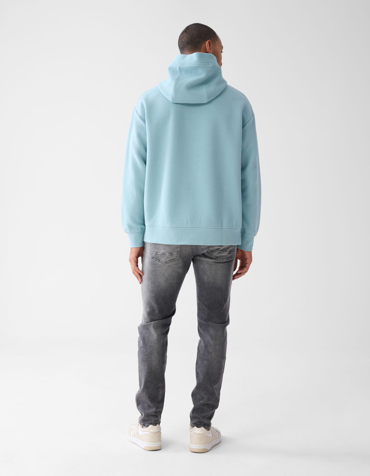 Jacquard Hoodie Lichtblauw SHOEBY MEN