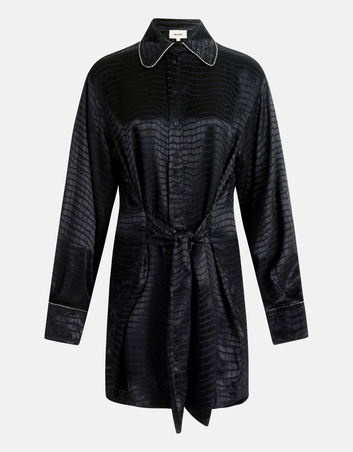 Jacquard Print Jurk Zwart SHOEBY WOMEN