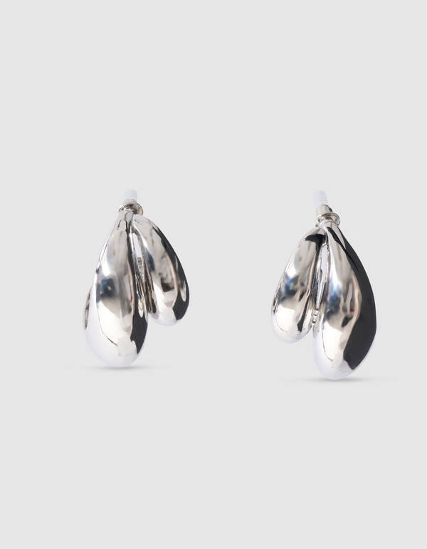 Double Drop Oorbellen Zilver SHOEBY ACCESSOIRES