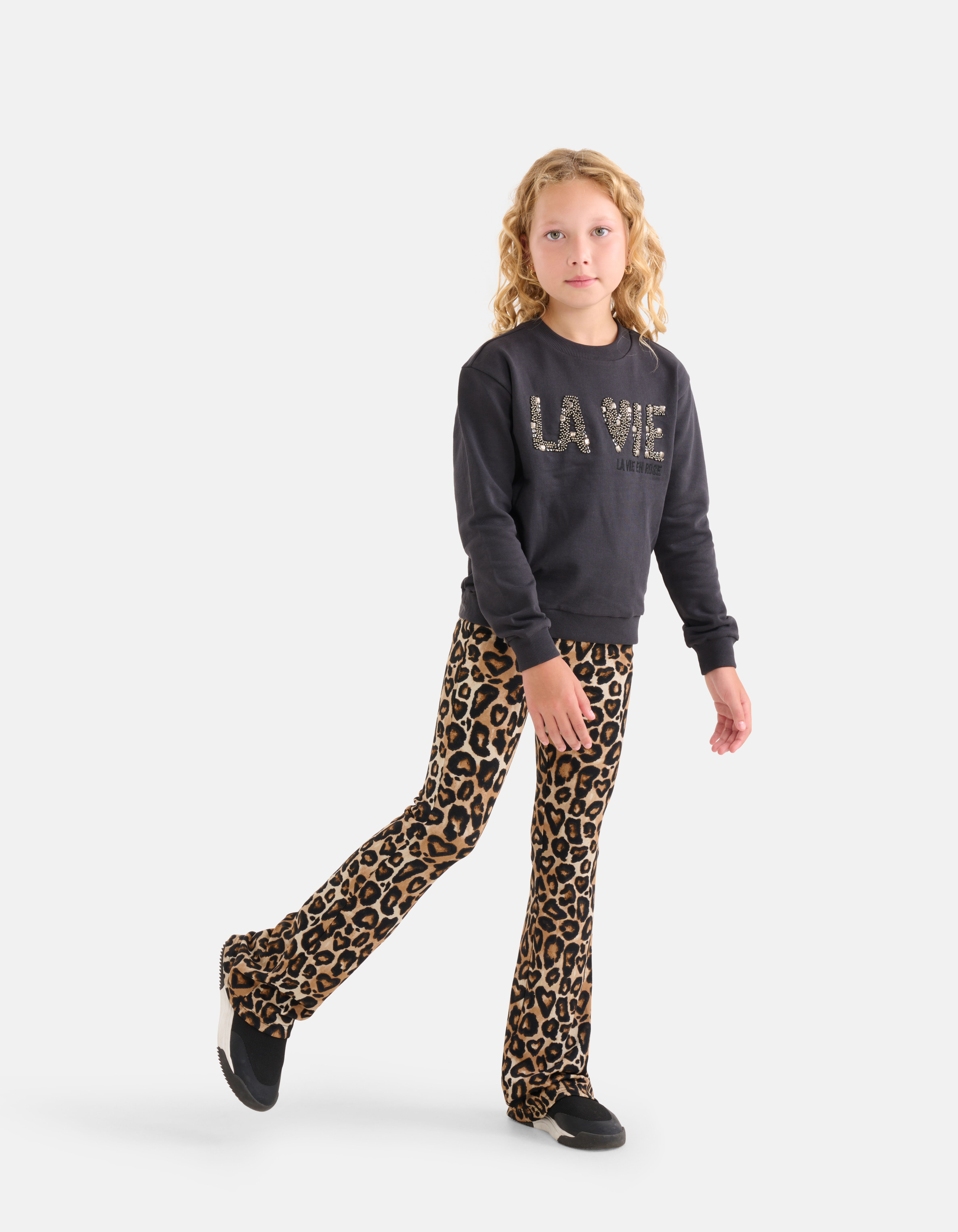 Leopard Flared Legging Bruin Shoeby