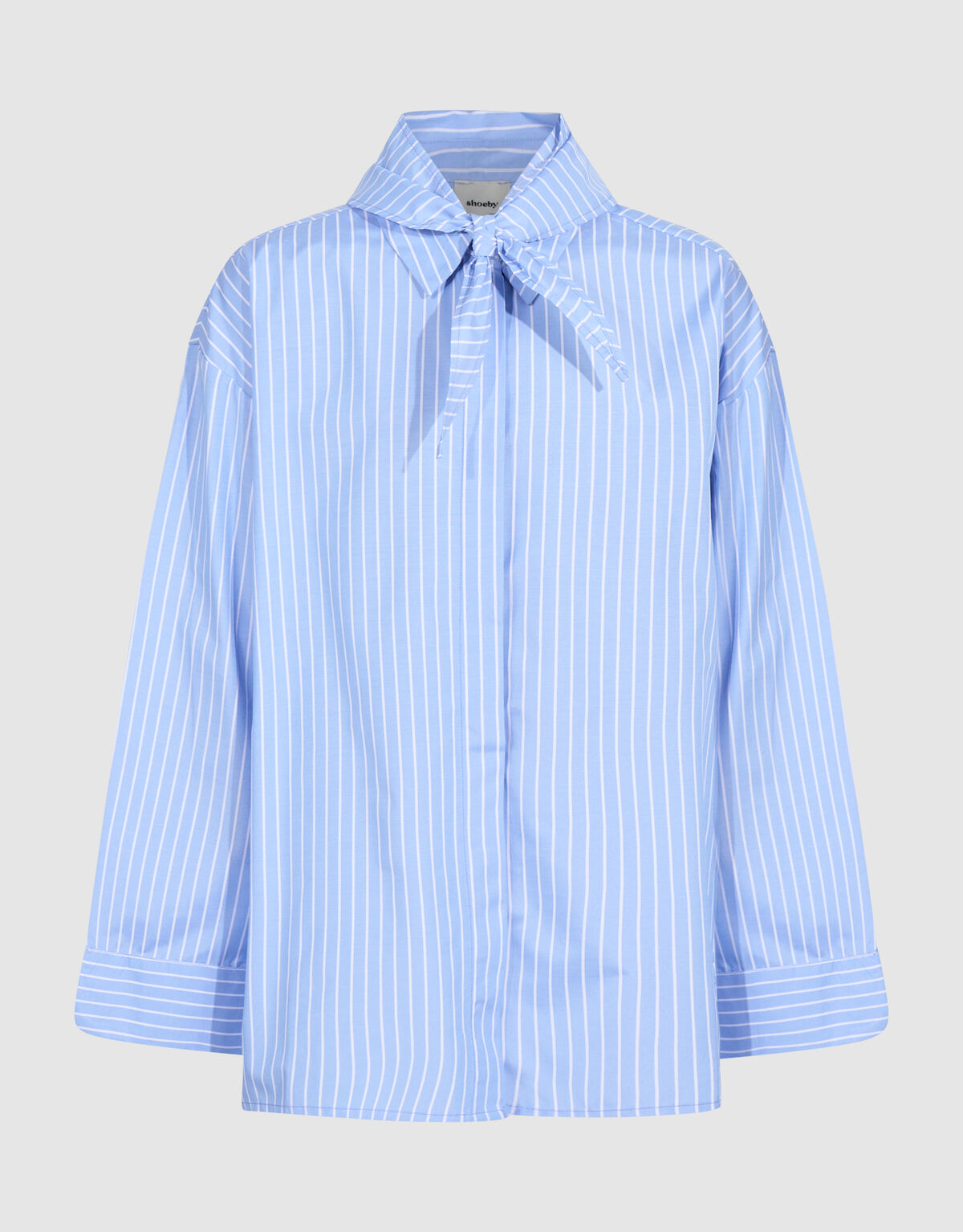 Relaxed Gestreepte Scarf Blouse Blauw SHOEBY GIRLS