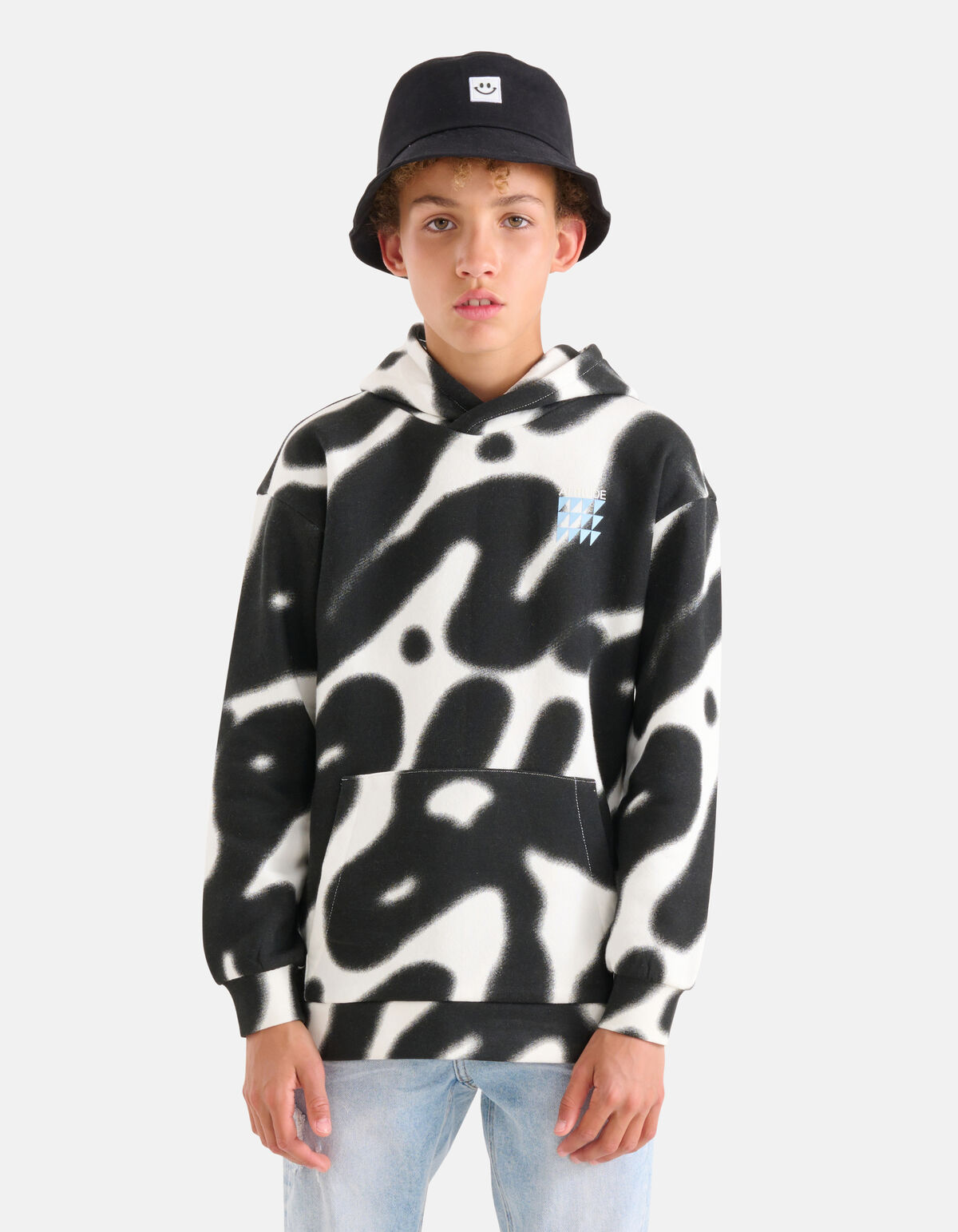 Printed Hoodie Wit SHOEBY BOYS