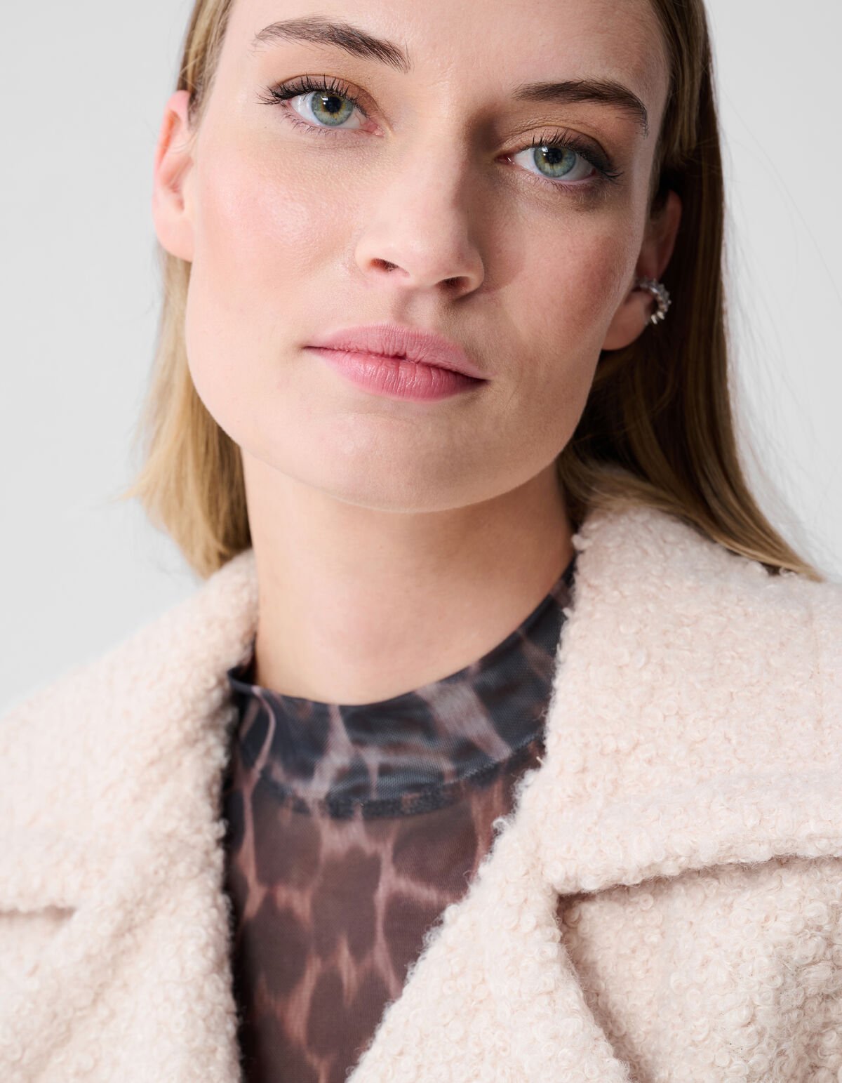 Oversized Teddy Gilet Gebroken Wit SHOEBY WOMEN