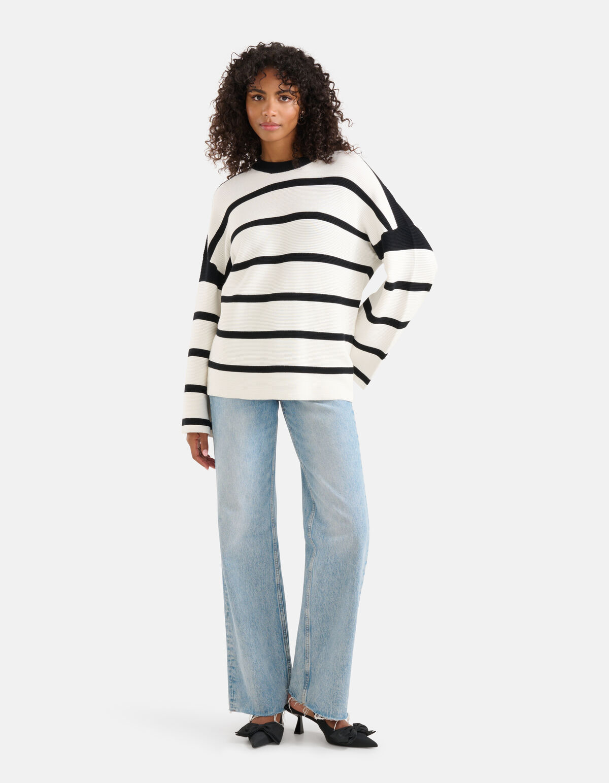 Gestreepte Trui Wit SHOEBY WOMEN