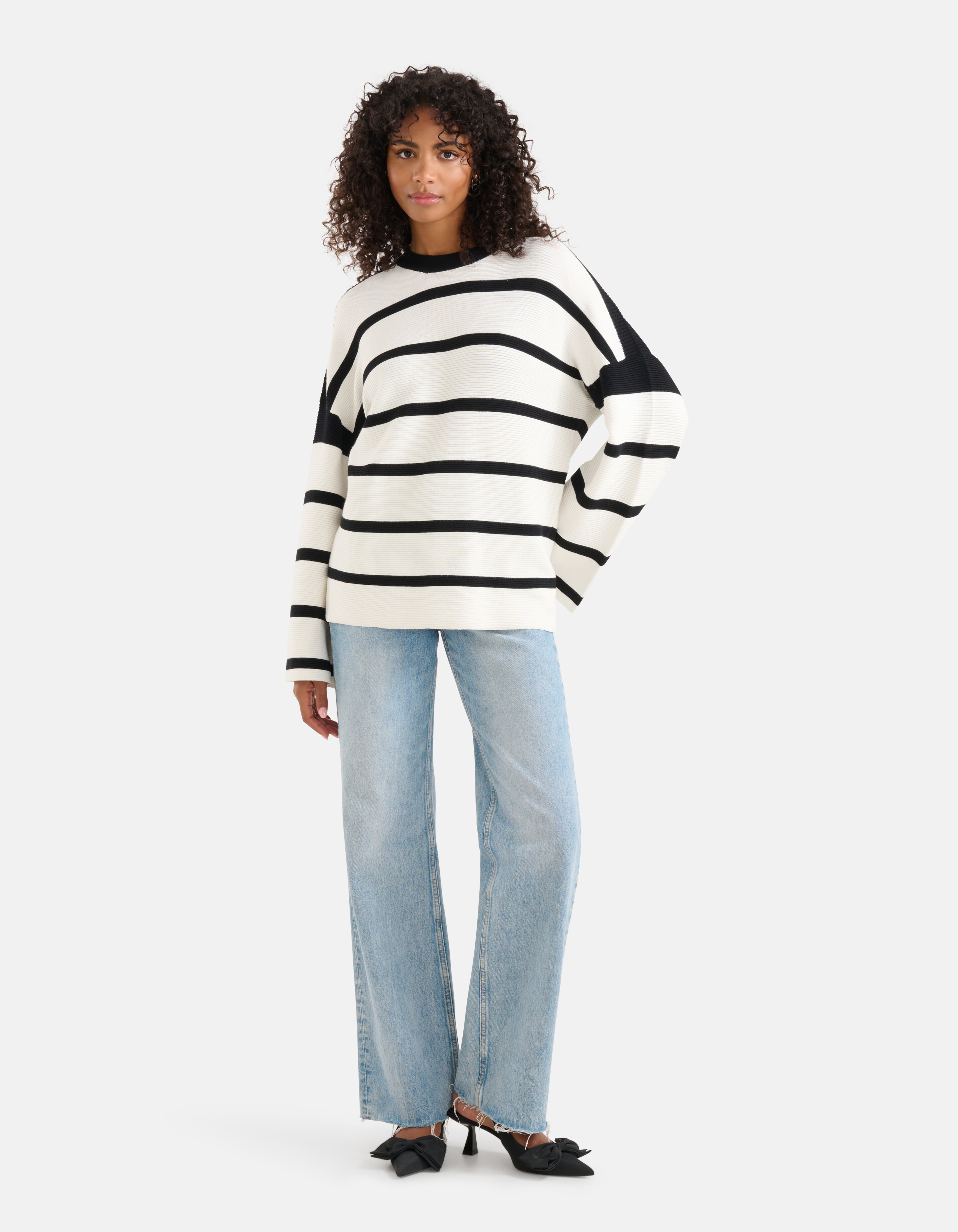 Gestreepte Trui Wit SHOEBY WOMEN