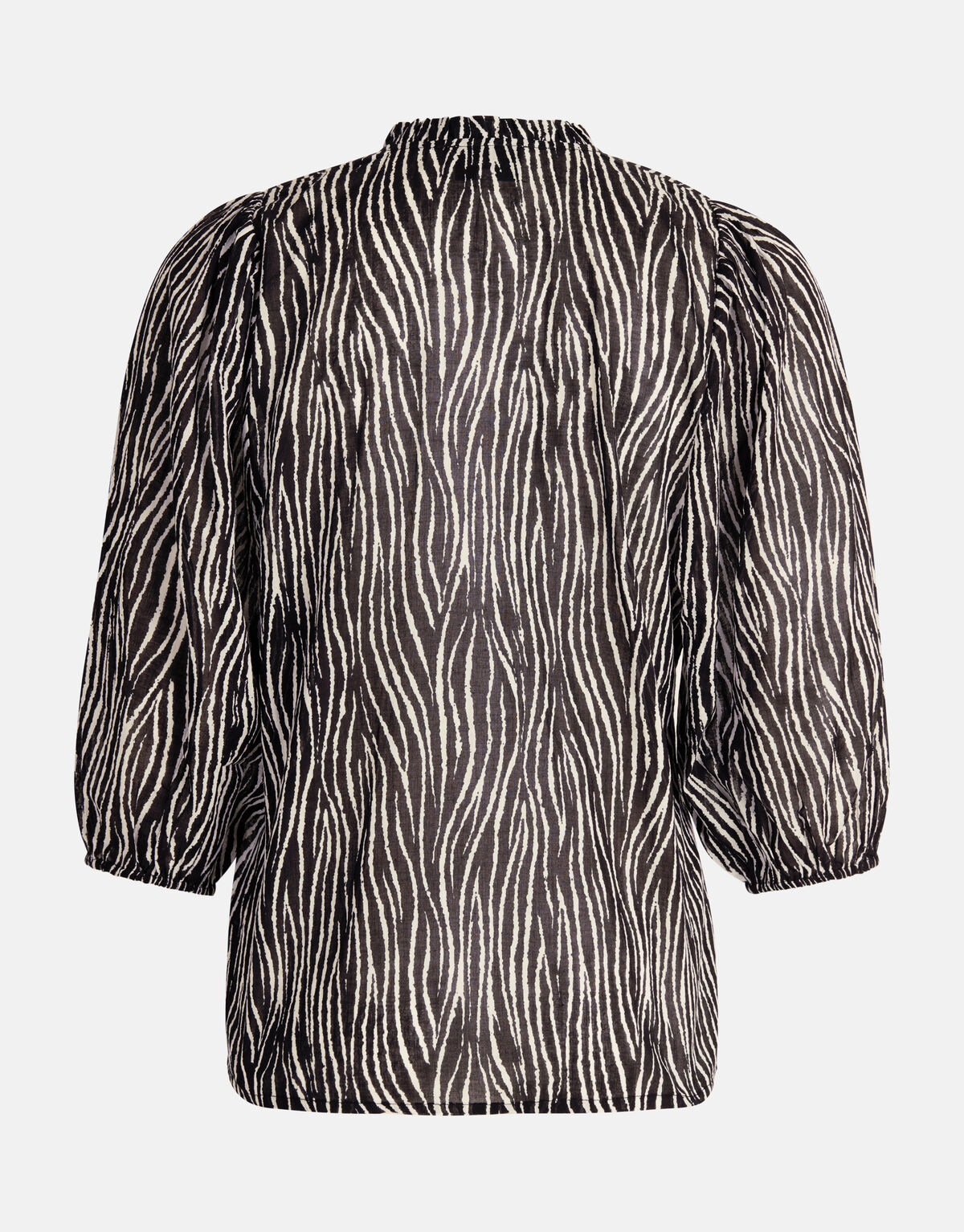 Zebra Voile Blouse Zwart SHOEBY WOMEN
