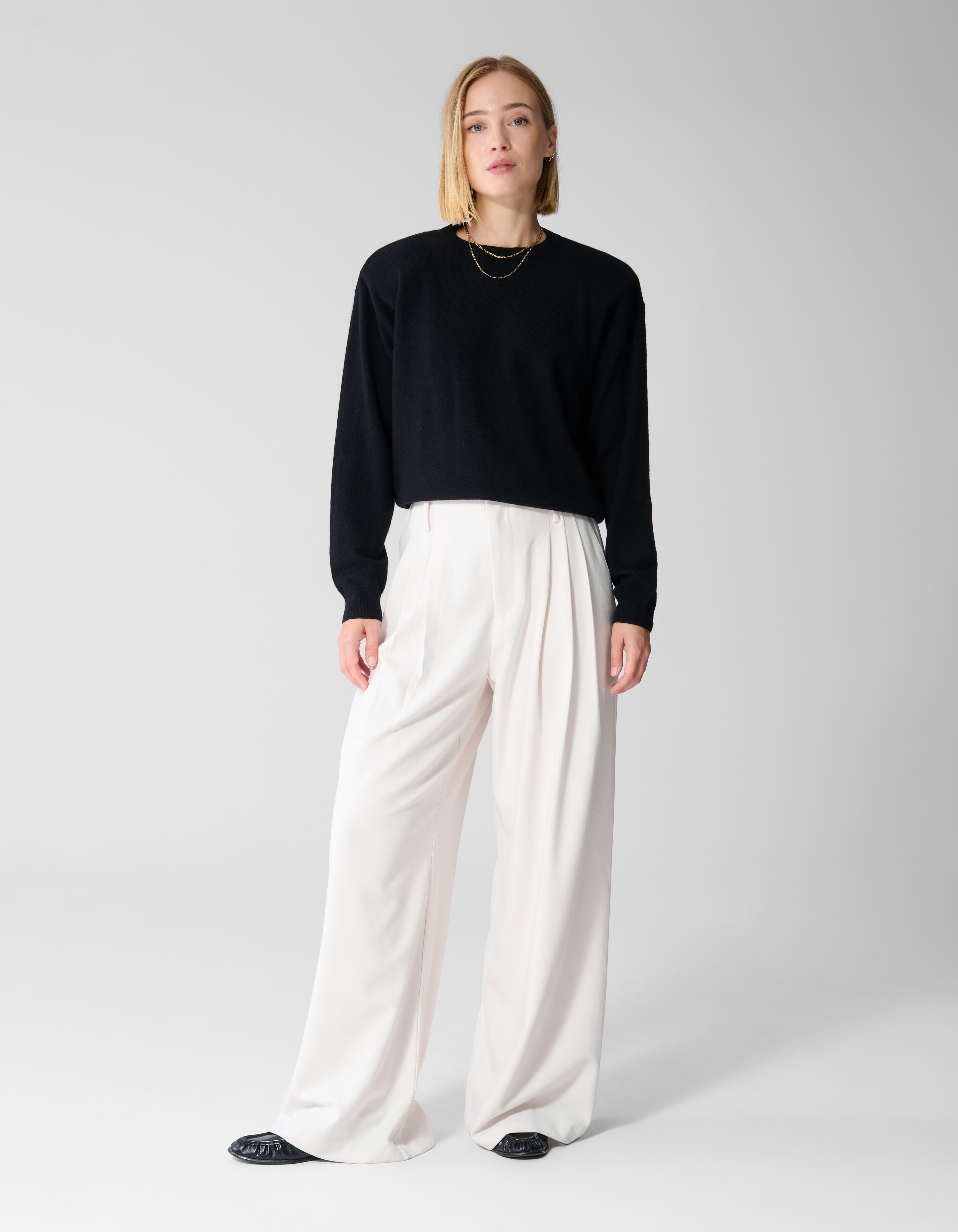 Wide Leg Broek Gebroken Wit By Lonneke SHOEBY WOMEN