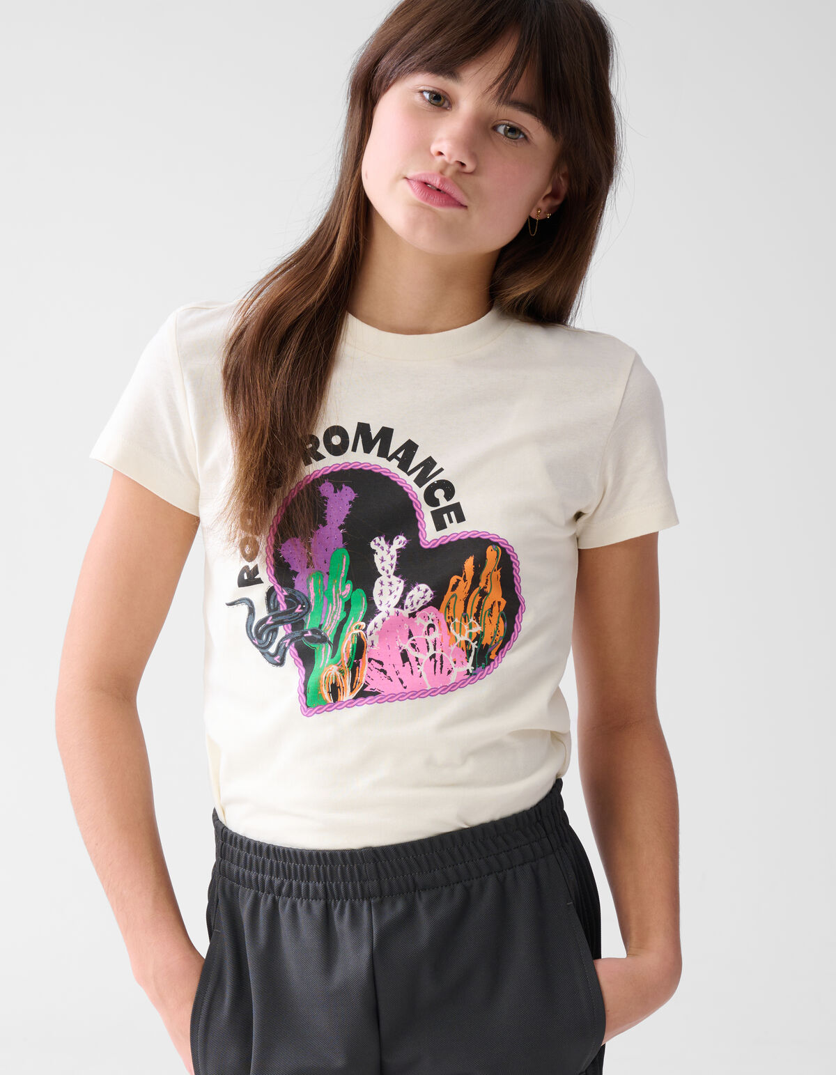 Artwork T-shirt Gebroken Wit SHOEBY GIRLS