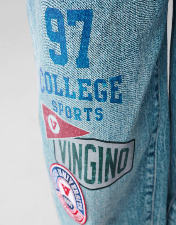 Embleem Relaxed Fit Jeans Blauw Shoeby X Vingino SHOEBY BOYS