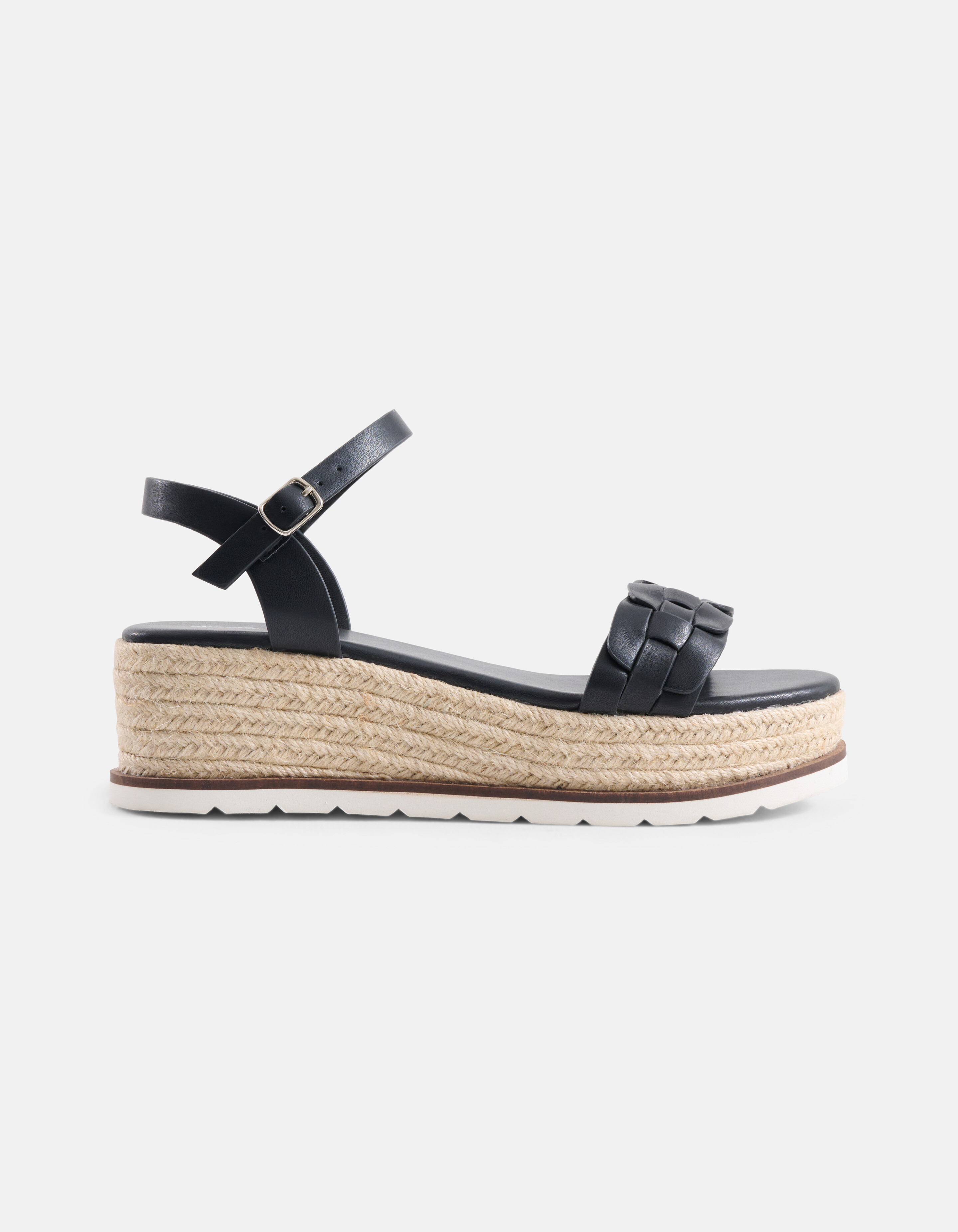 Raffia Sleehak Zwart SHOEBY SHOES