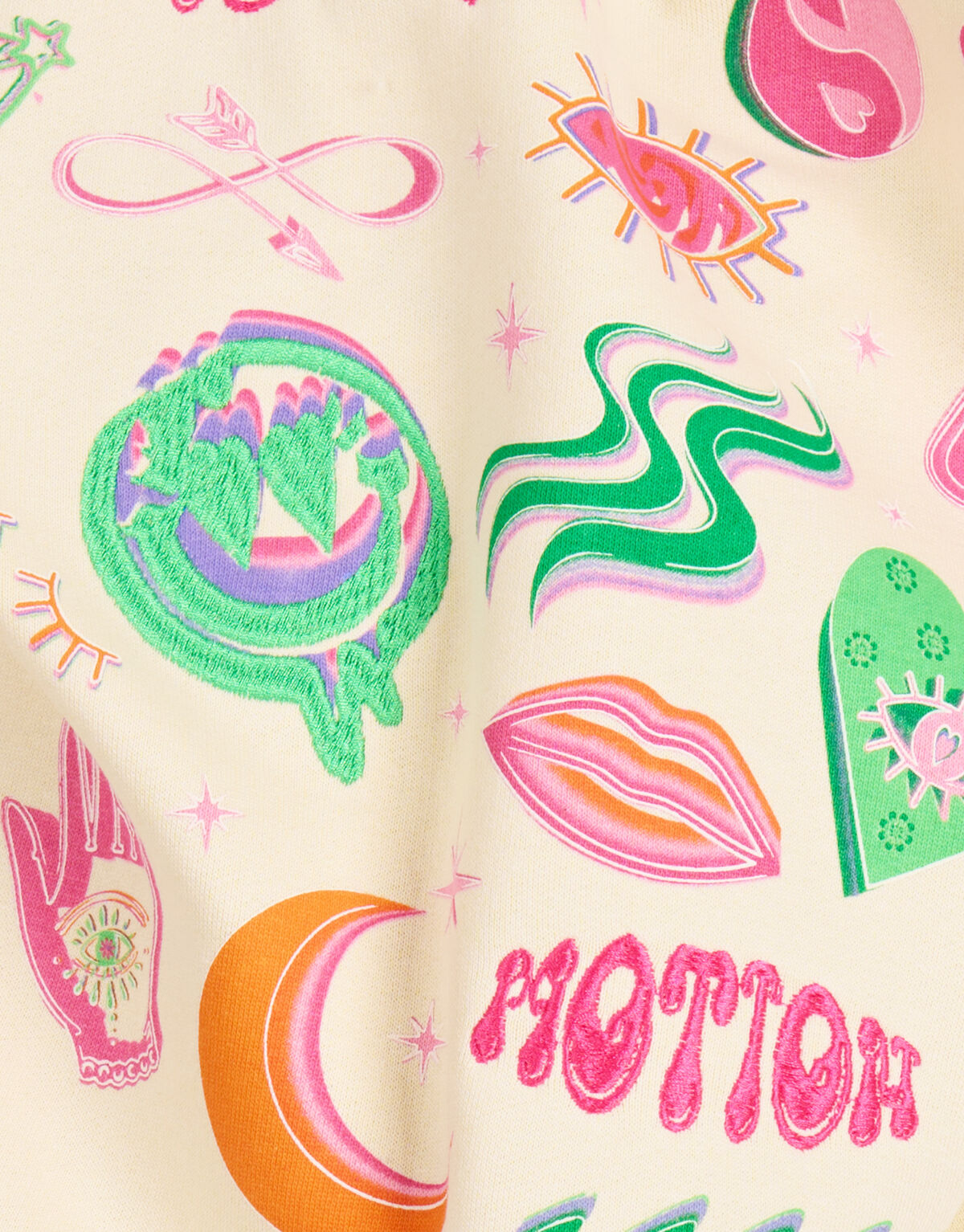 Grafische Hoodie Gebroken Wit SHOEBY GIRLS