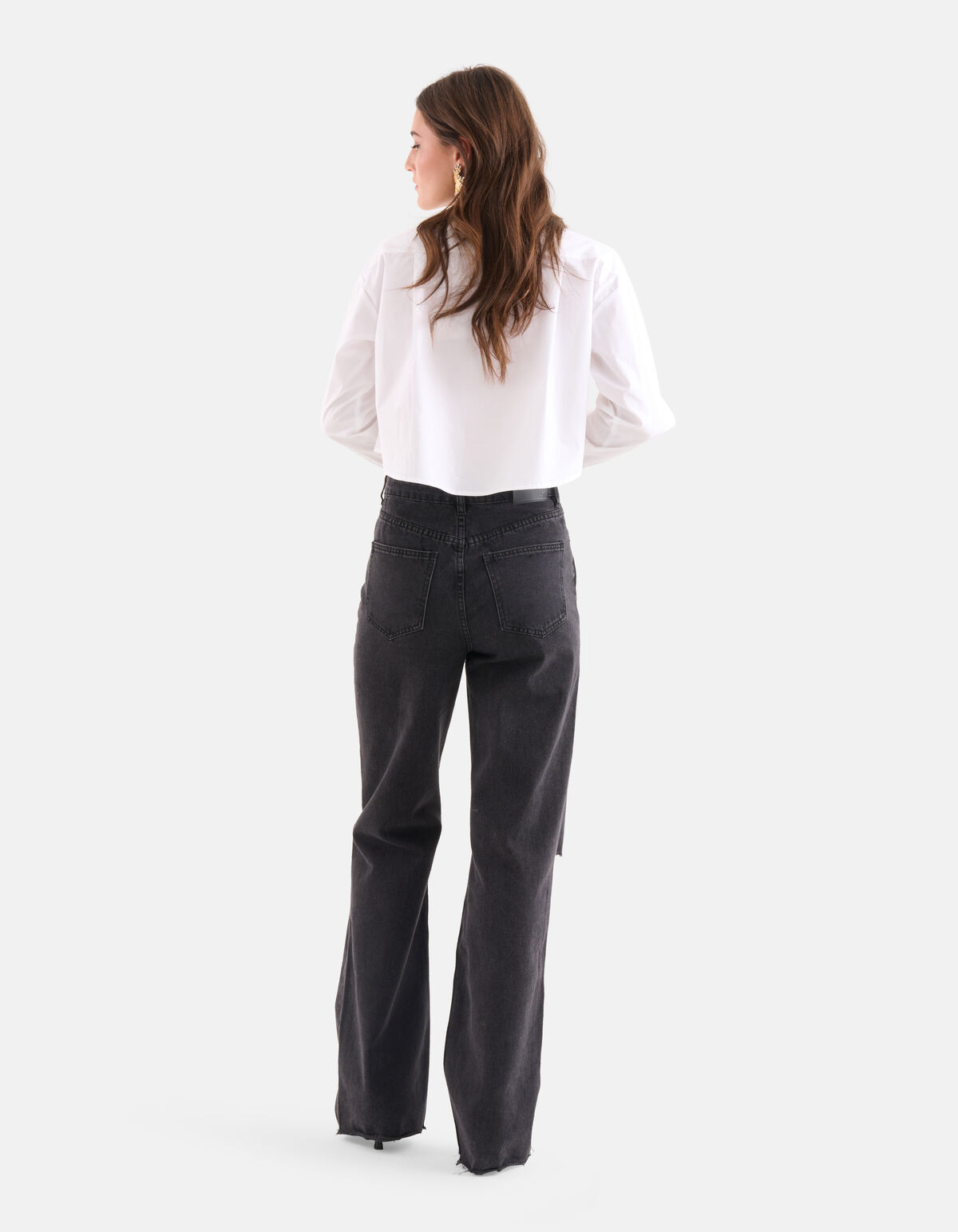 Cropped Blouse Wit SHOEBY WOMEN