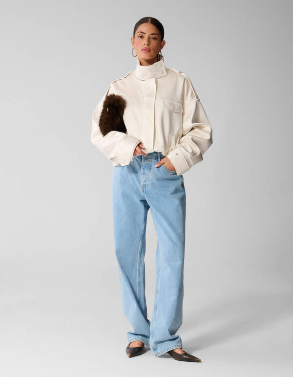 Oversized Bomberjack Gebroken Wit By Anna SHOEBY WOMEN