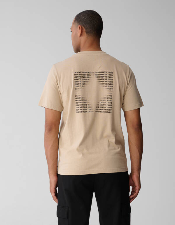 Tekst Artwork T-shirt Zand SHOEBY MEN