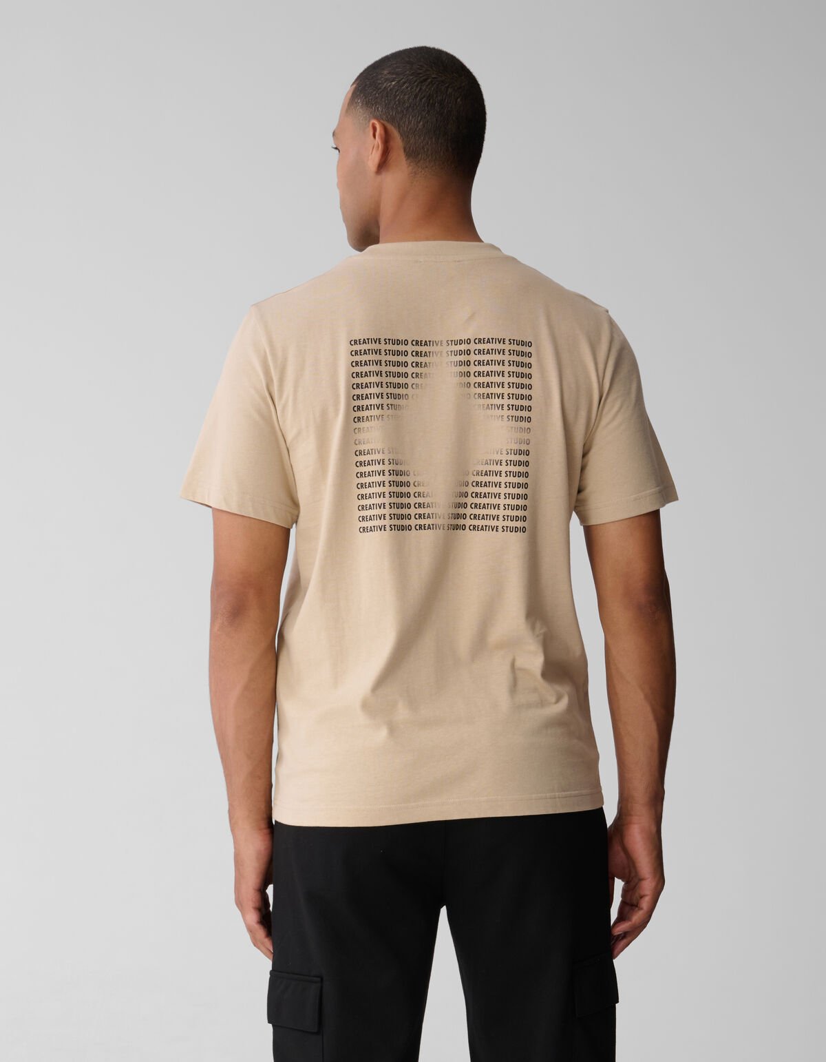 Tekst Artwork T-shirt Zand SHOEBY MEN