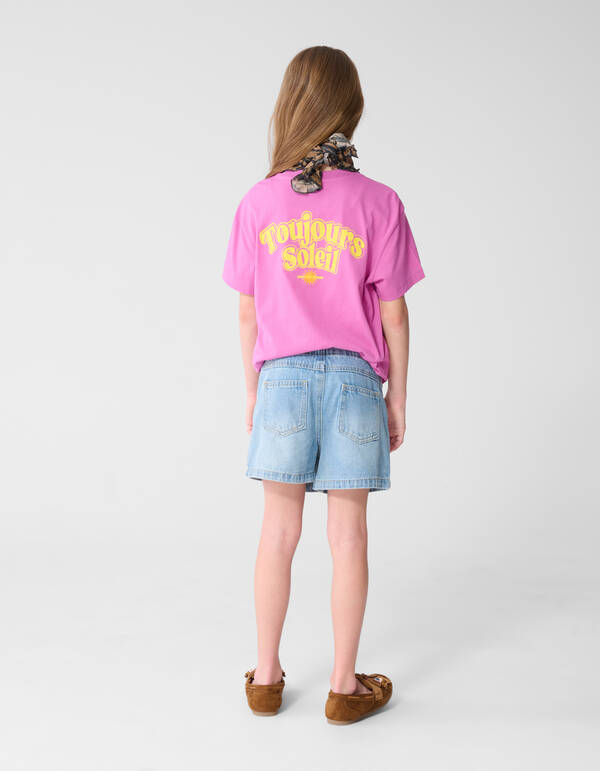 Soleil Artwork T-shirt Paars SHOEBY GIRLS