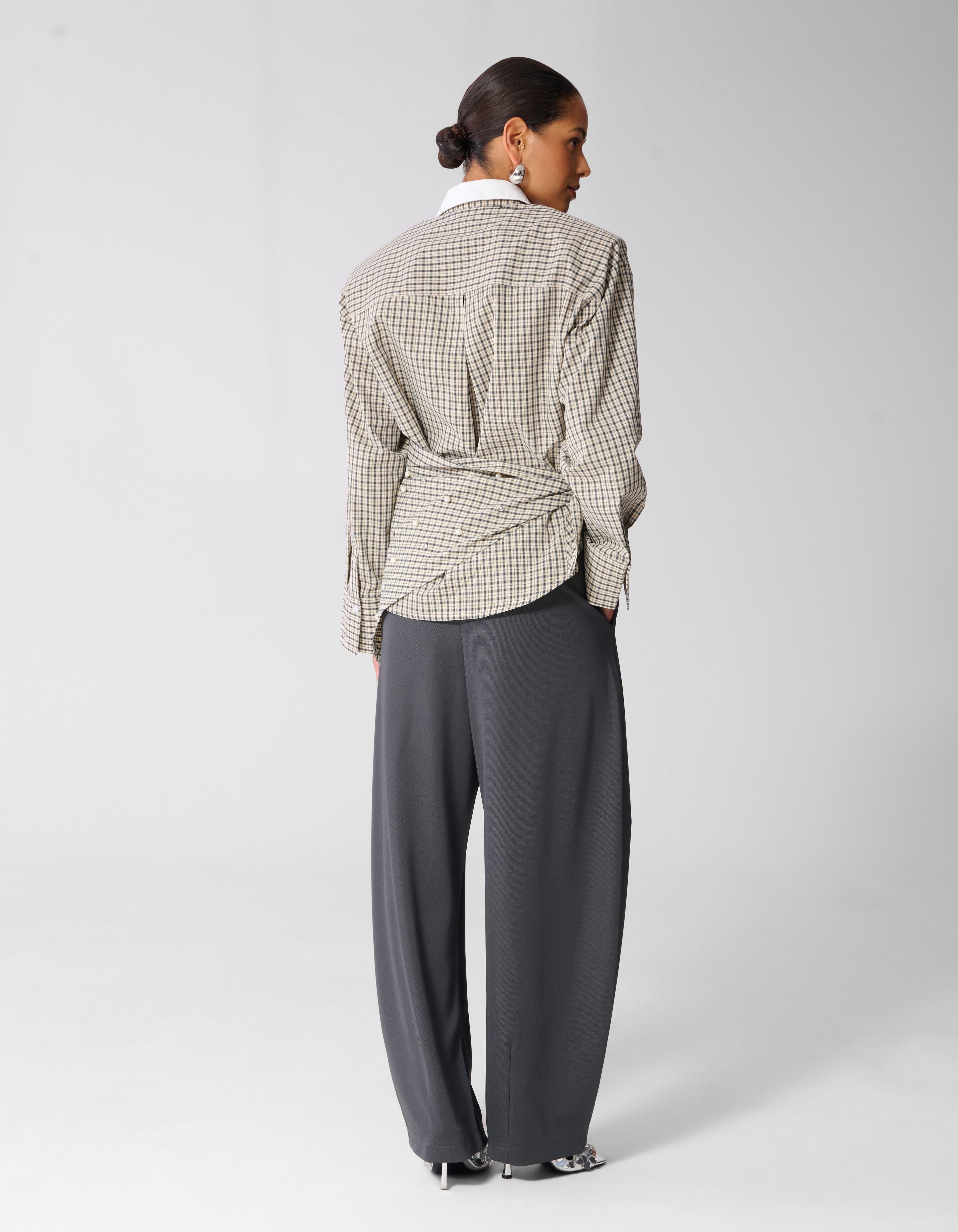 Sporty Basic Barrel Fit Joggerbroek Donkergrijs SHOEBY WOMEN