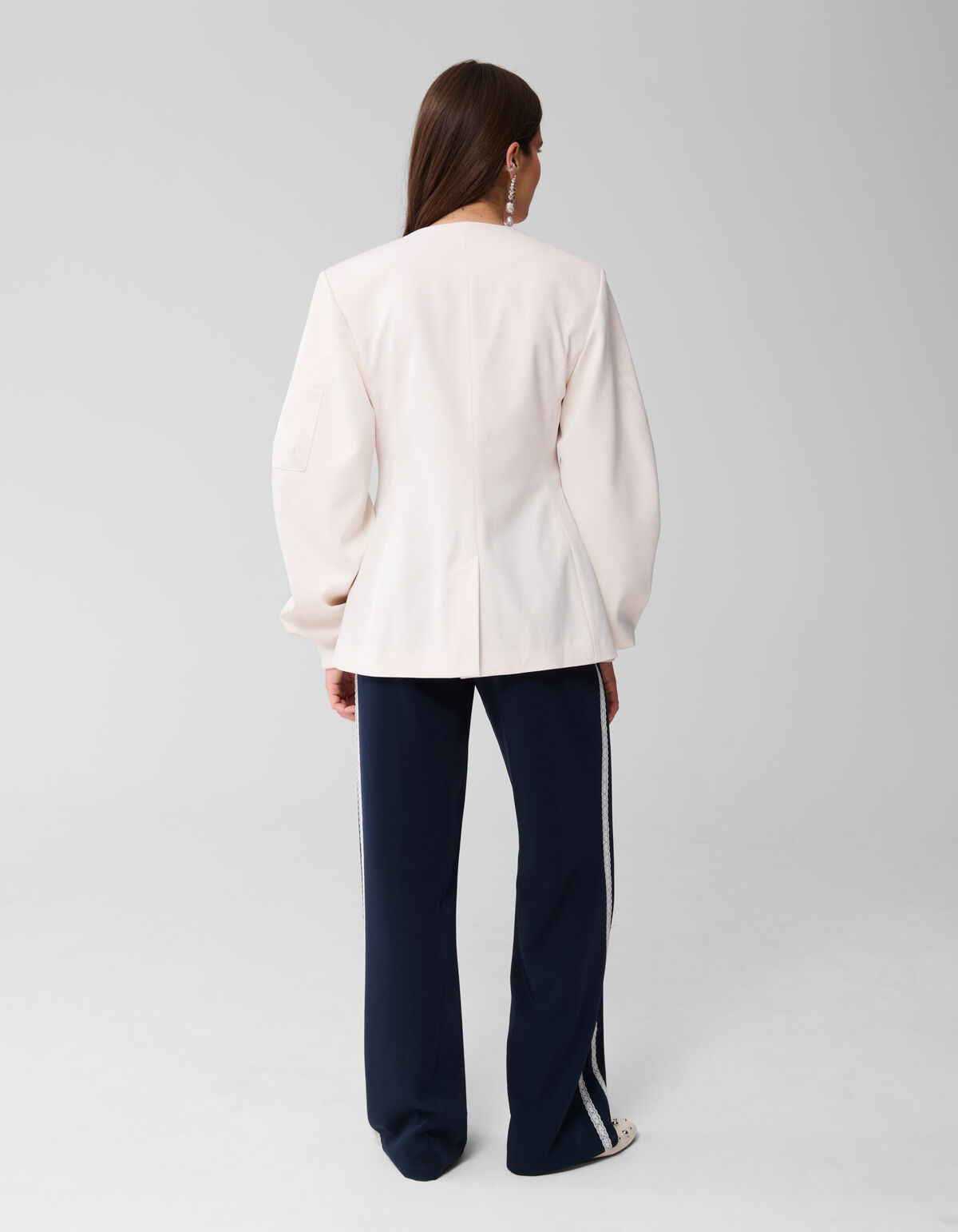 Bomber Sleeve Blazer Gebroken Wit SHOEBY WOMEN