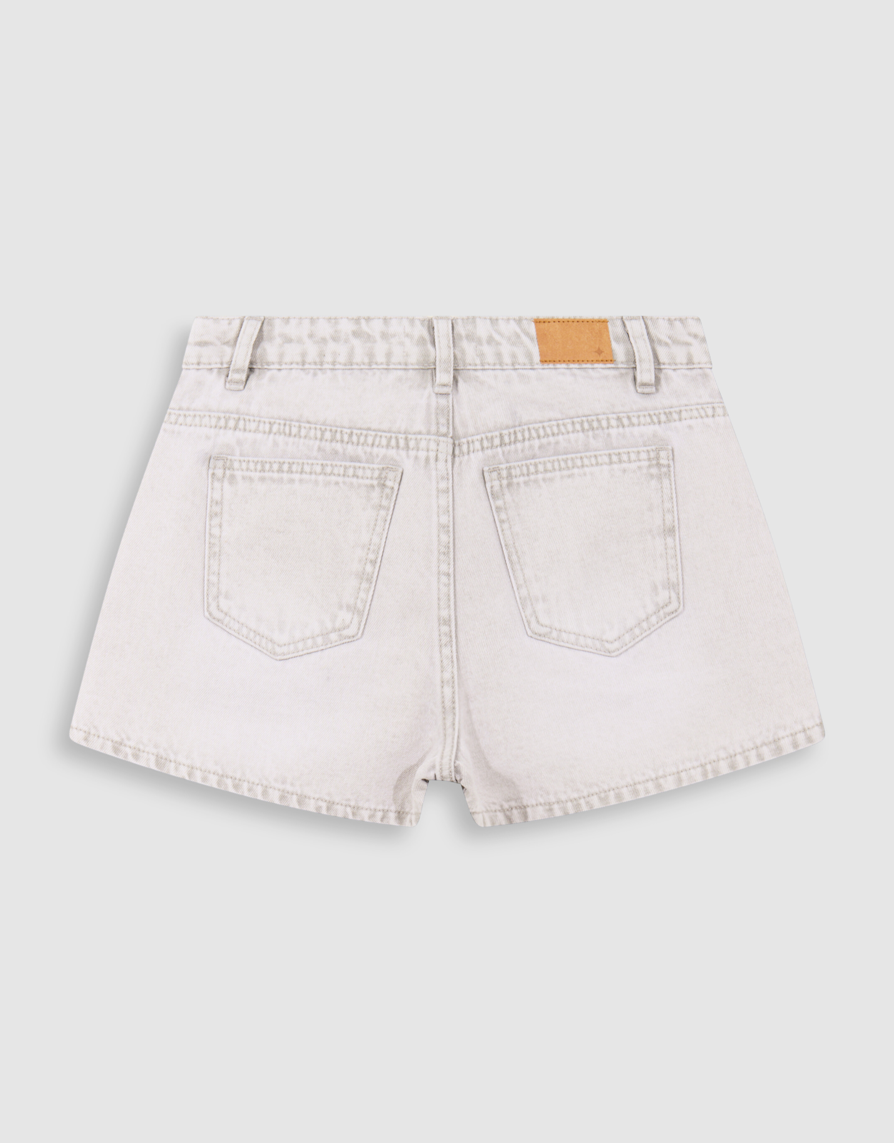 Basis Denim Short Lichtgrijs SHOEBY GIRLS