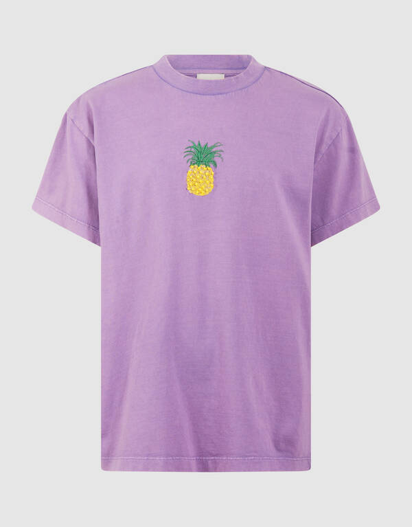 Washed Pineapple Artwork T-shirt Paars SHOEBY GIRLS